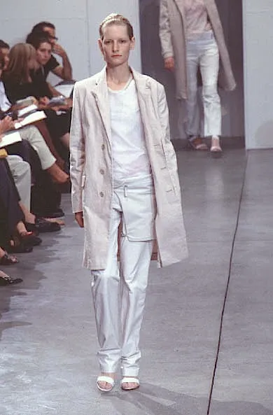2001 Silk/Cotton Sartorial Chesterfield Coat with Bondage Strap