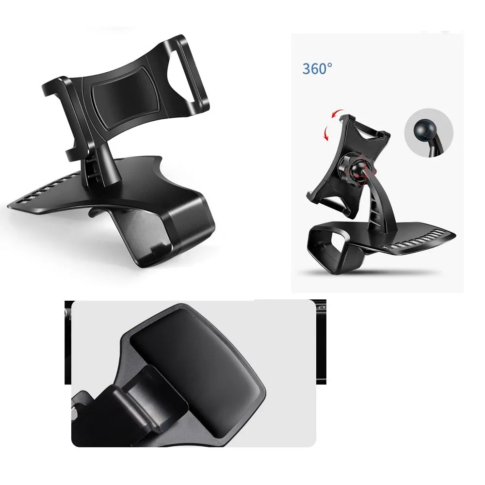 3 in 1 Car GPS Smartphone Holder: Dashboard / Visor Clamp   AC Grid Clip for Oppo A53 Global A53f (2016) - Black