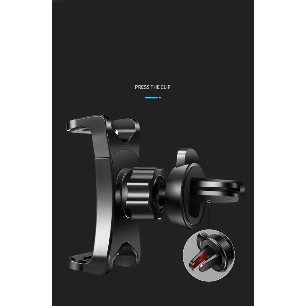 3 in 1 Car GPS Smartphone Holder: Dashboard / Visor Clamp   AC Grid Clip for Oppo A53 Global A53f (2016) - Black