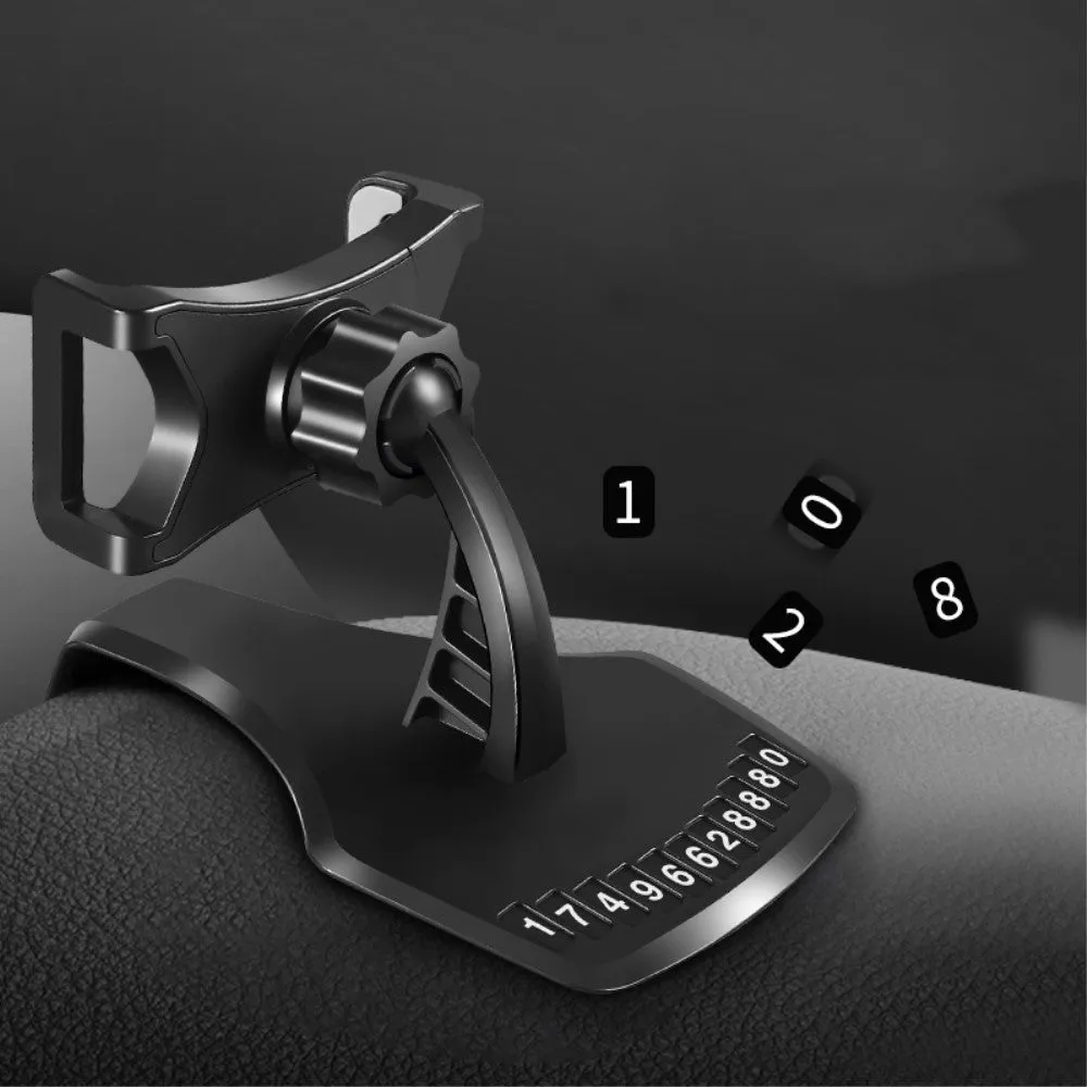 3 in 1 Car GPS Smartphone Holder: Dashboard / Visor Clamp   AC Grid Clip for Oppo A53 Global A53f (2016) - Black