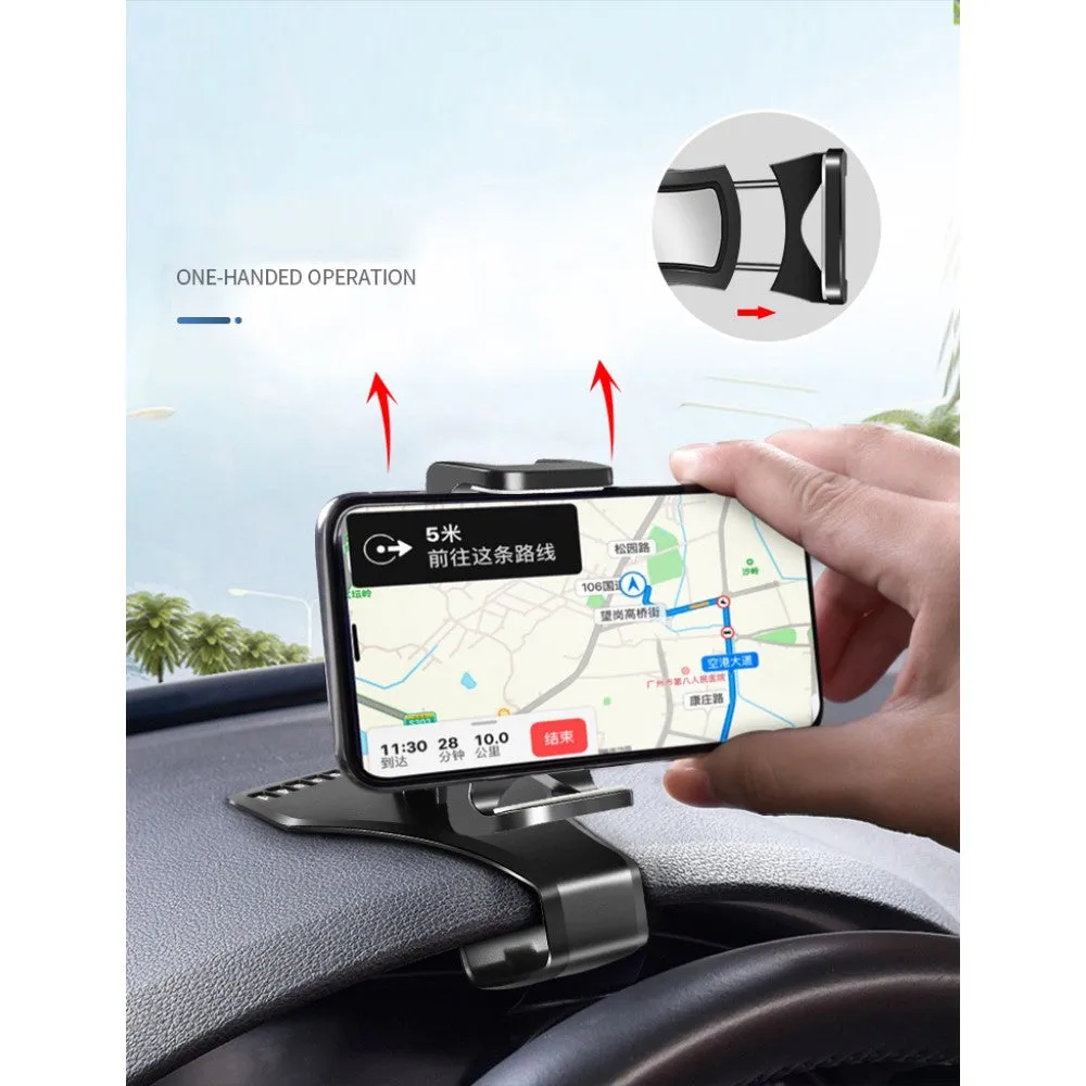 3 in 1 Car GPS Smartphone Holder: Dashboard / Visor Clamp   AC Grid Clip for Oppo A53 Global A53f (2016) - Black