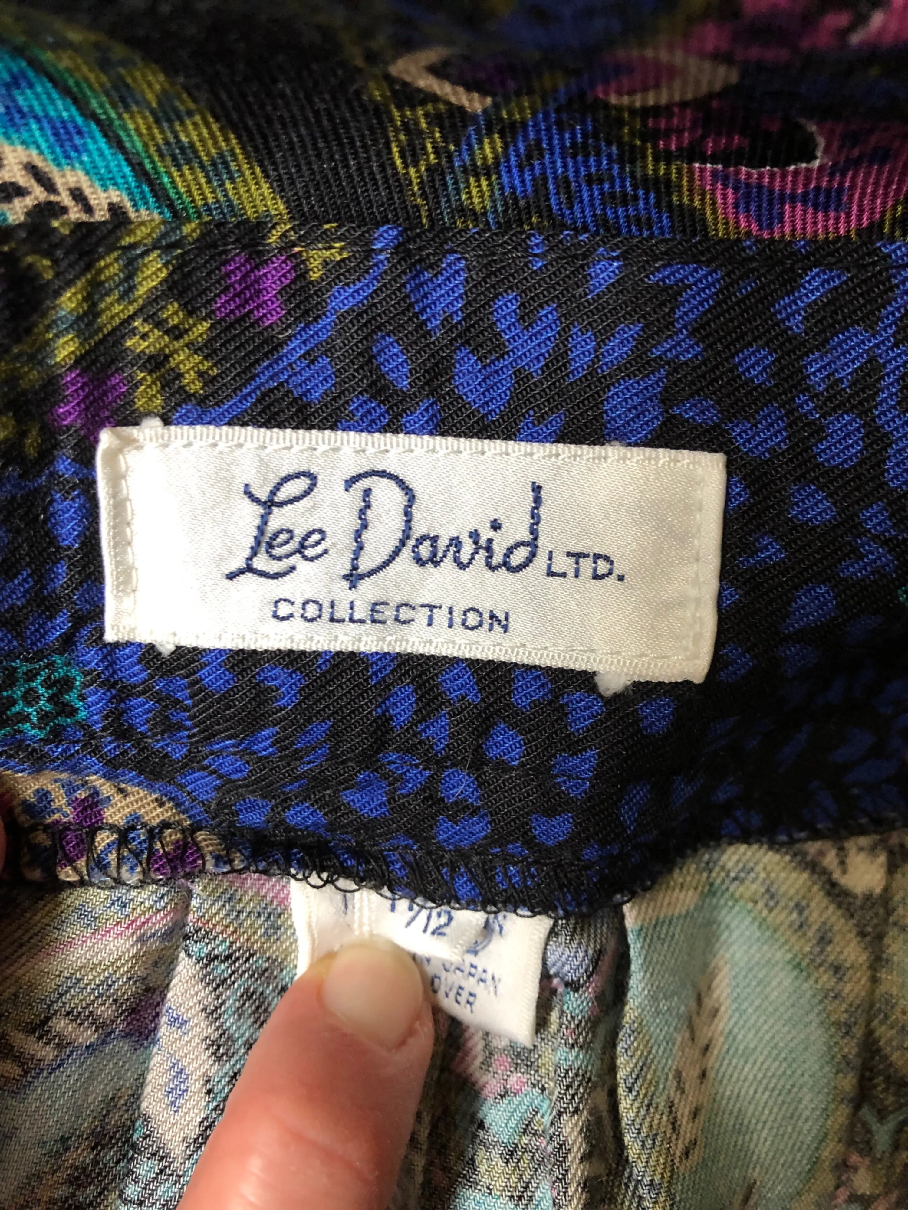 '80s Boho Paisley Print Midi Skirt by Lee David Collection