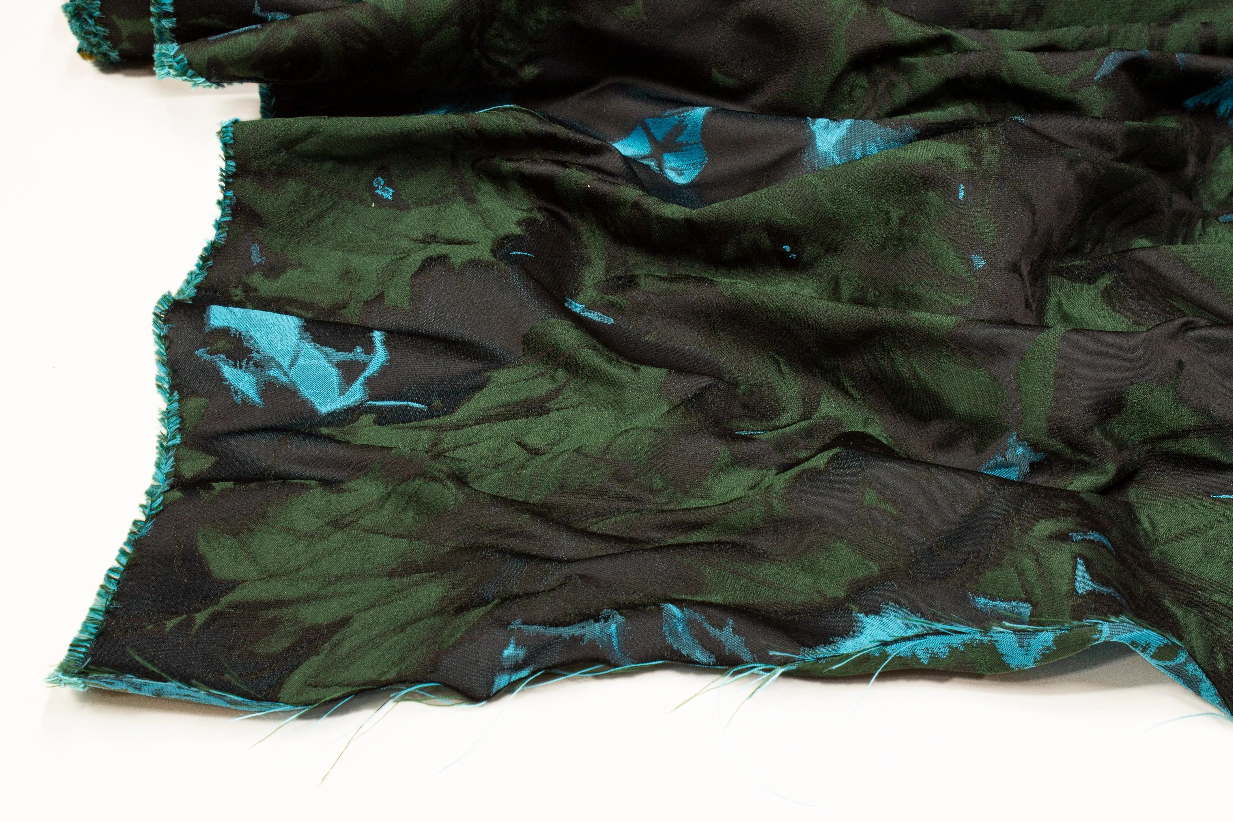 Abstract Brocade - Turquoise Blue and Green