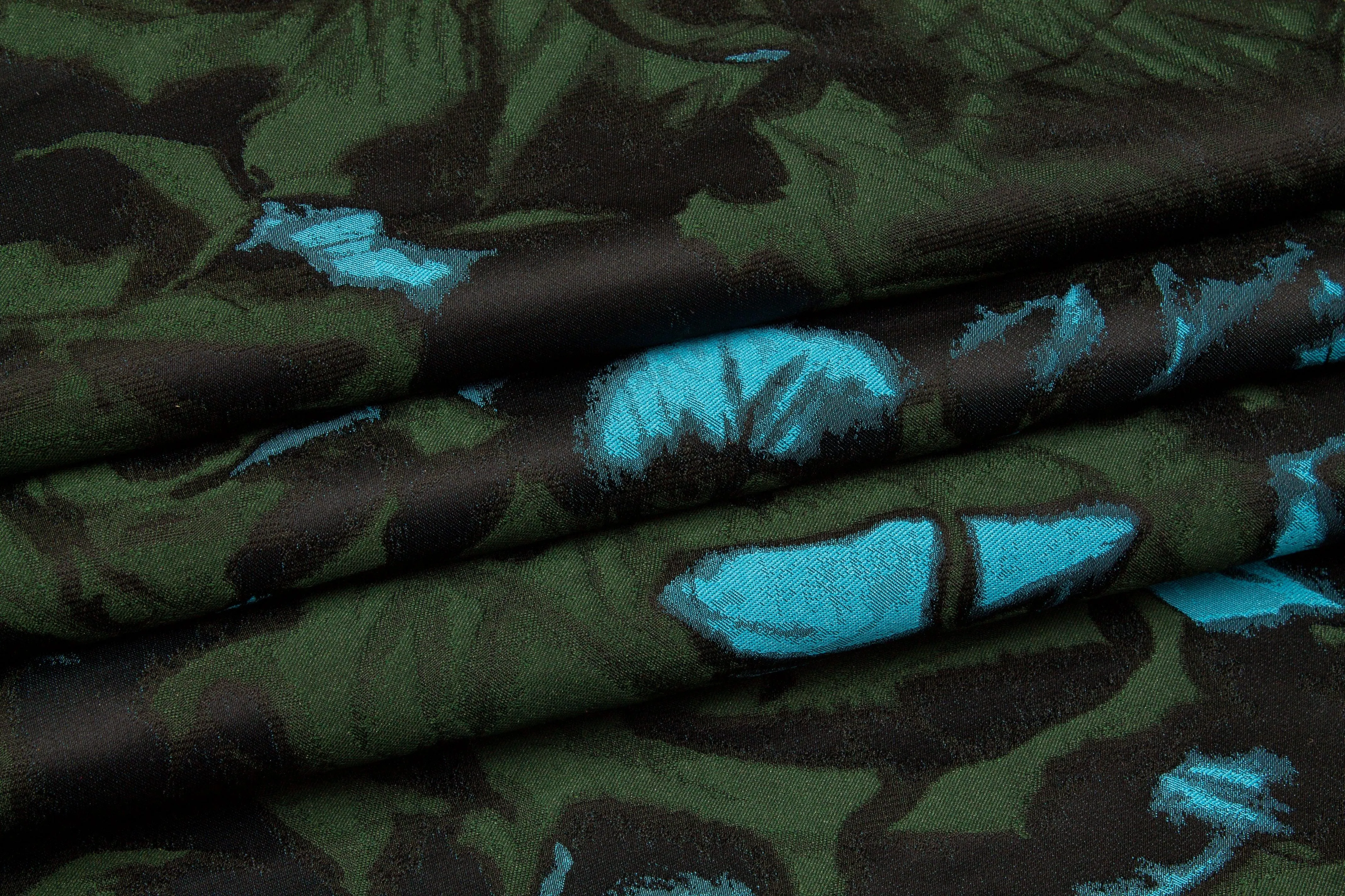 Abstract Brocade - Turquoise Blue and Green