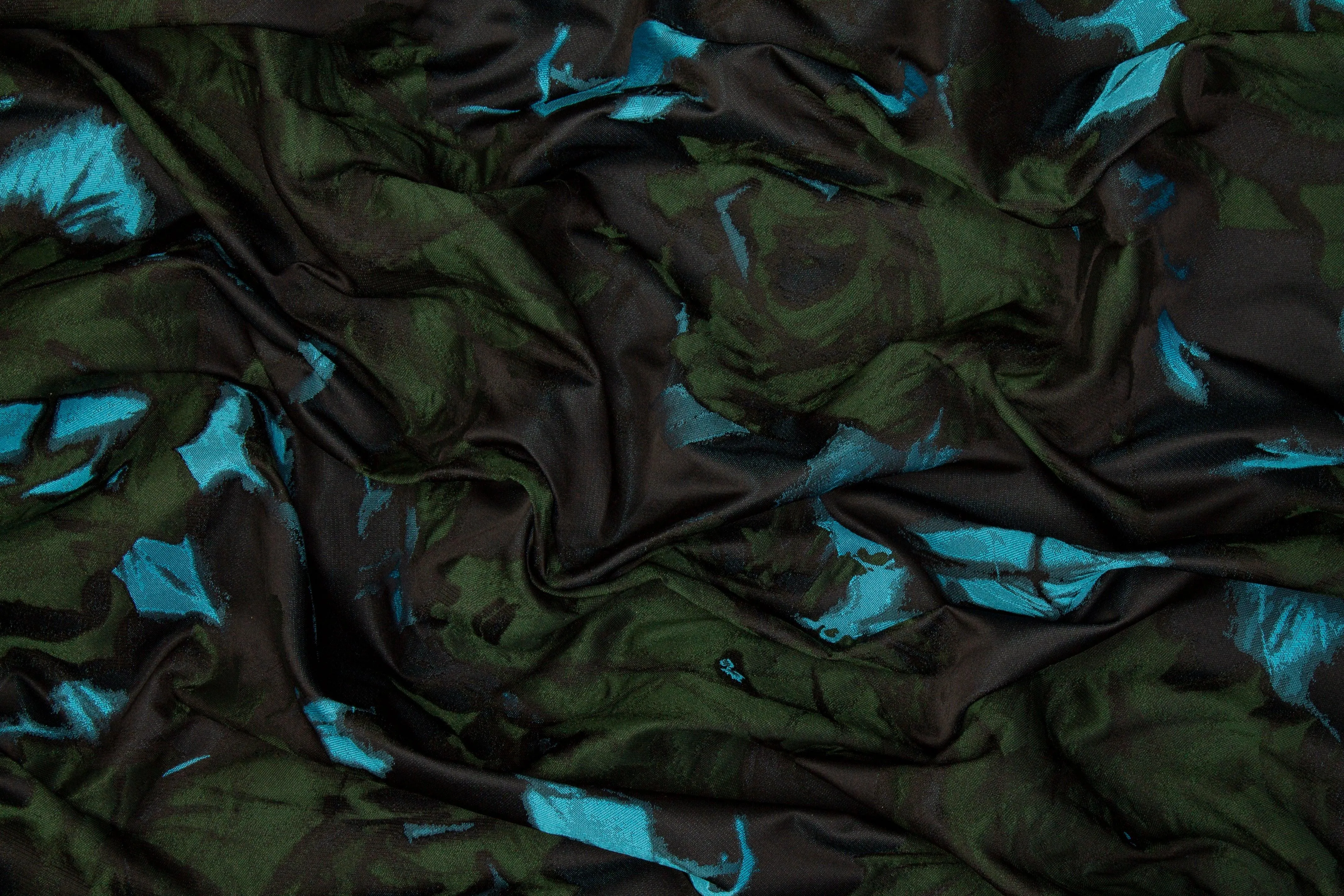 Abstract Brocade - Turquoise Blue and Green