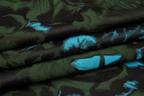 Abstract Brocade - Turquoise Blue and Green