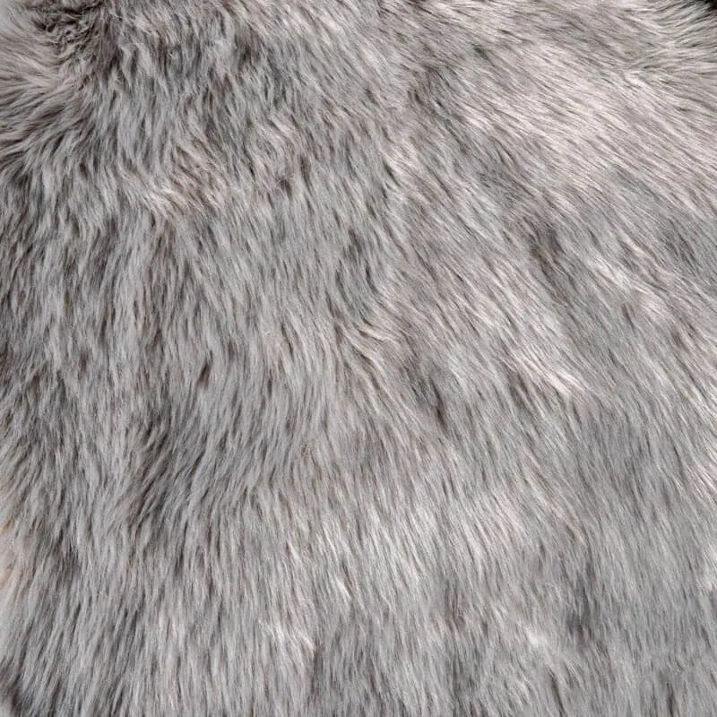 Auckland Silver Faux Fur Rug - 70x100cm