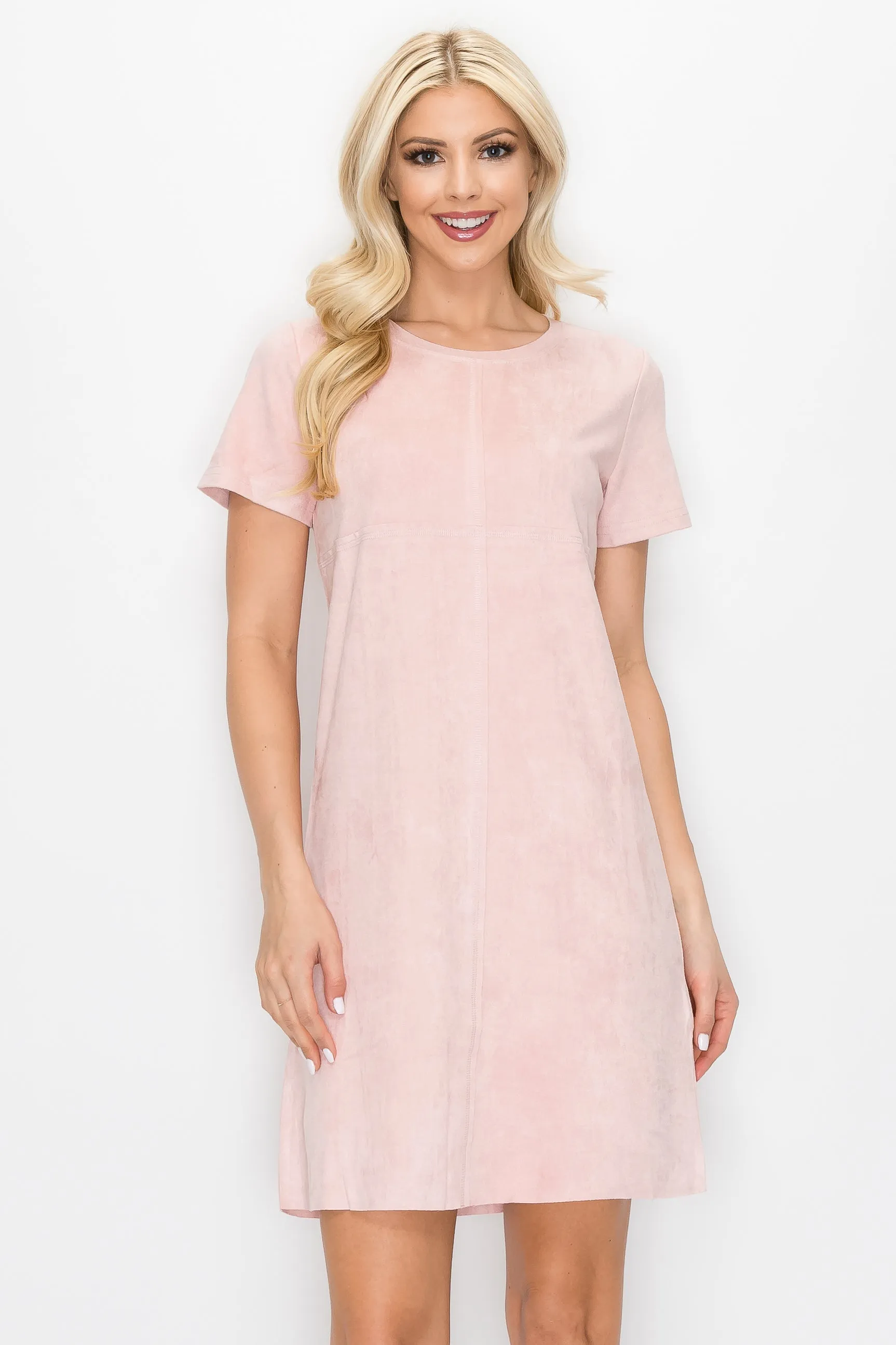 Audrey Suede Round Neck with Pockets