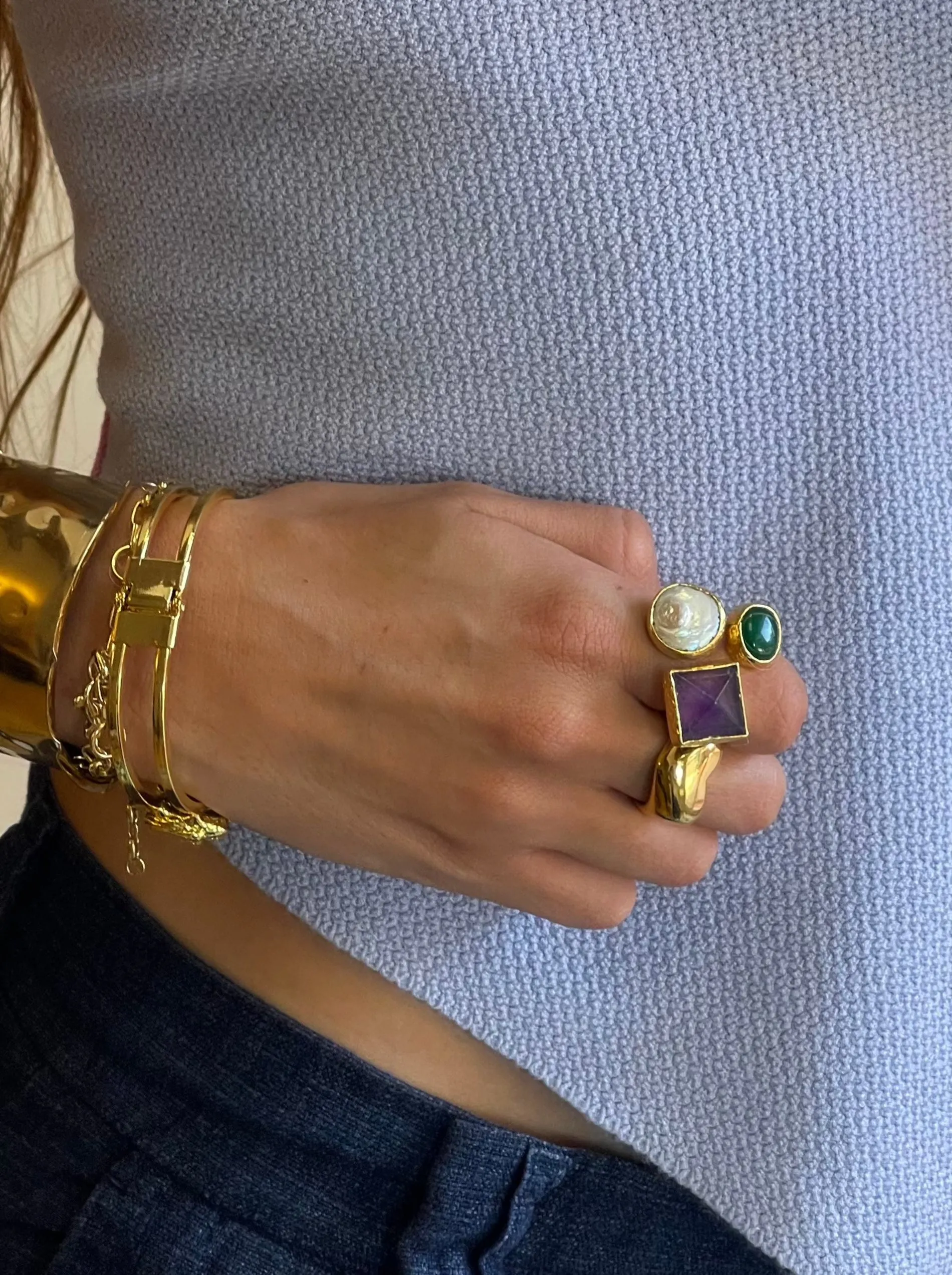 Avant-garde Green Ring