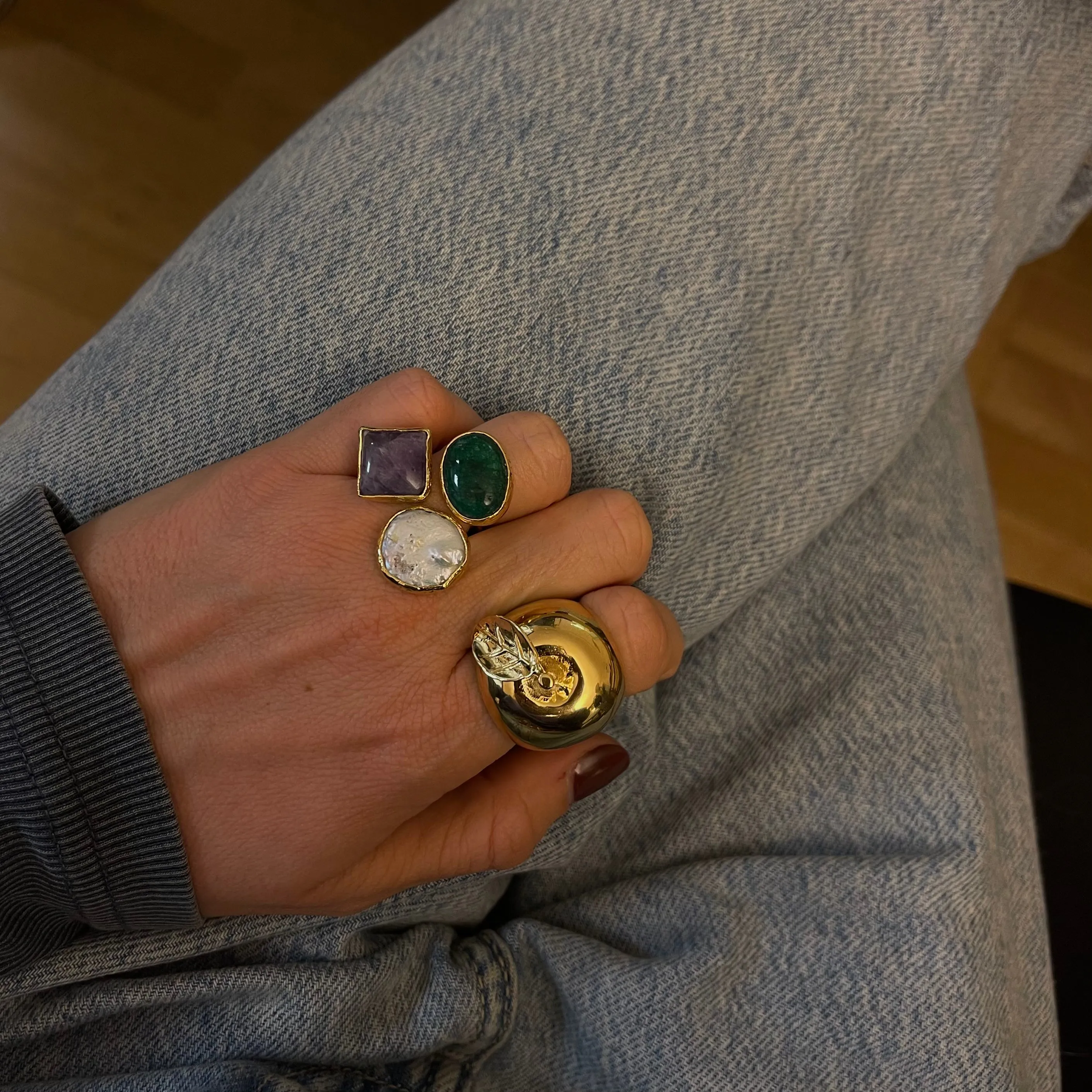 Avant-garde Green Ring