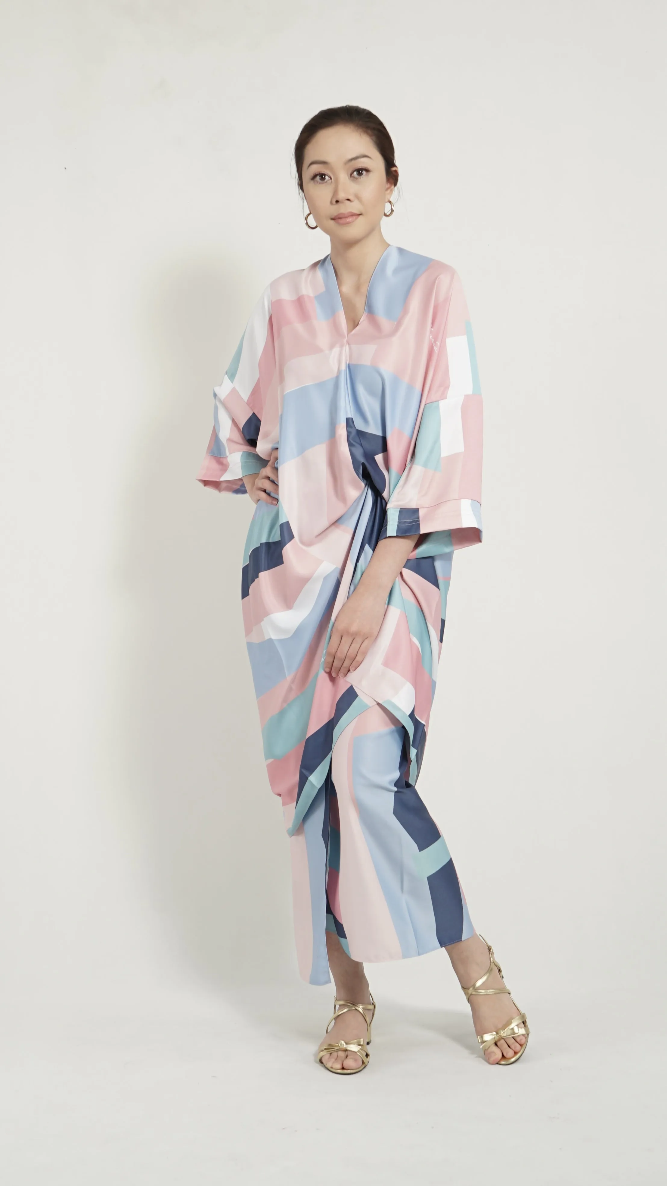 Ayana Top Blue Geometry