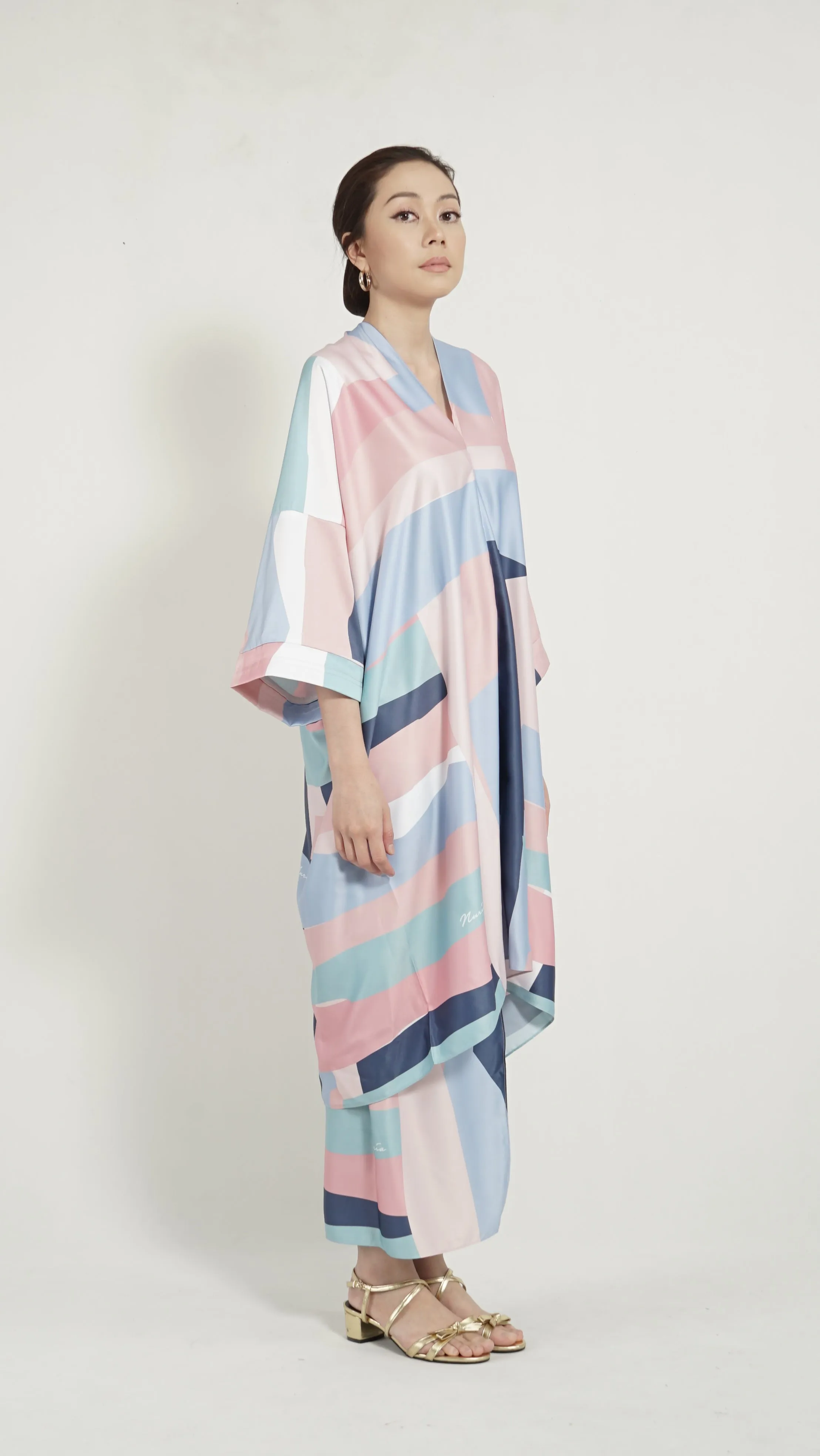 Ayana Top Blue Geometry