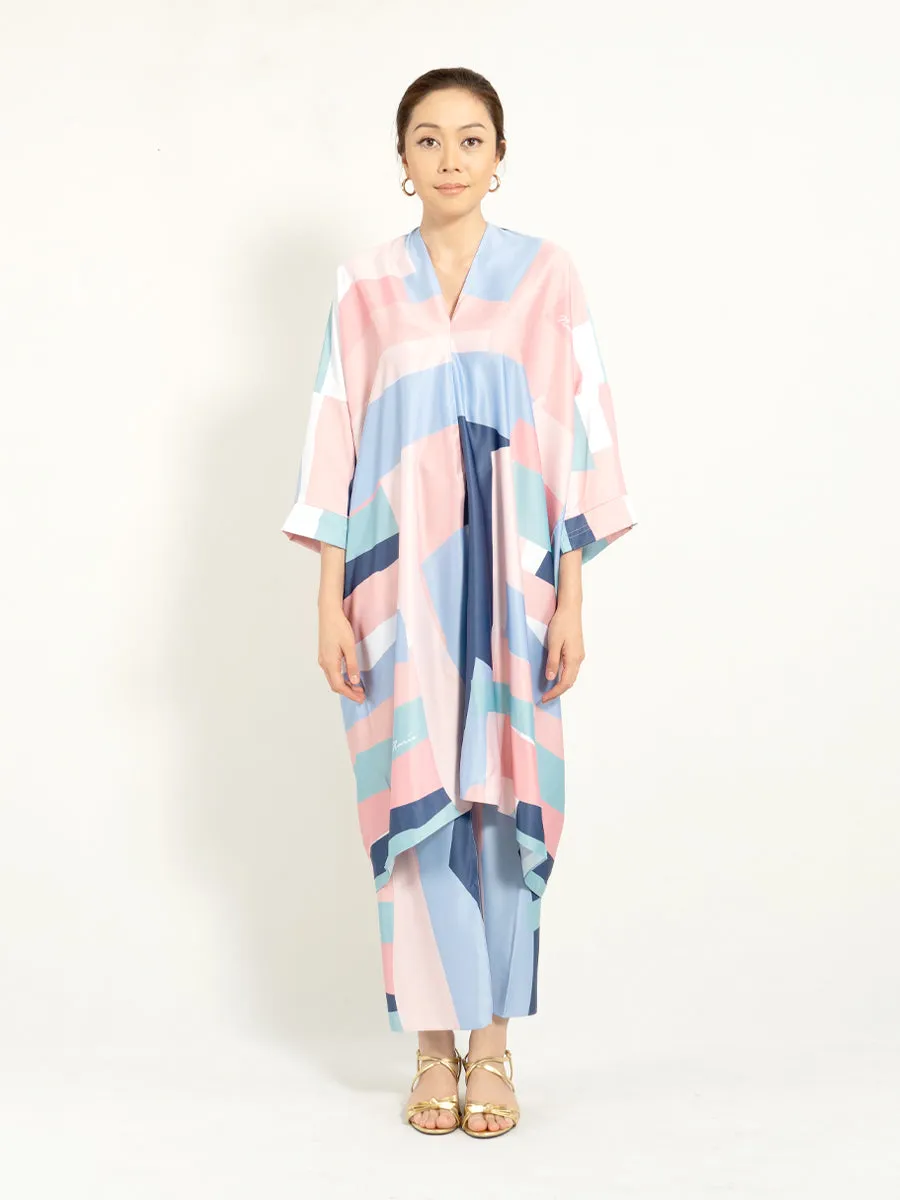 Ayana Top Blue Geometry
