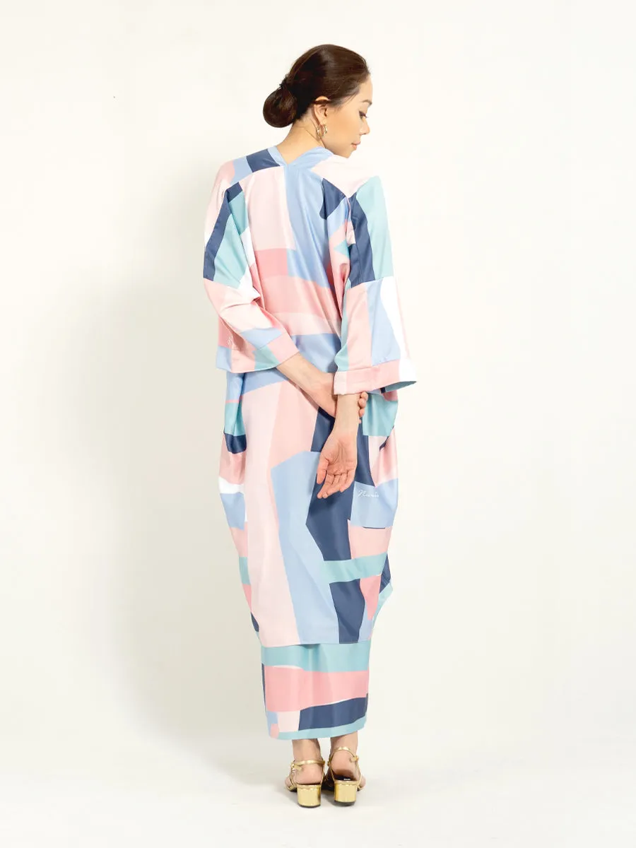 Ayana Top Blue Geometry