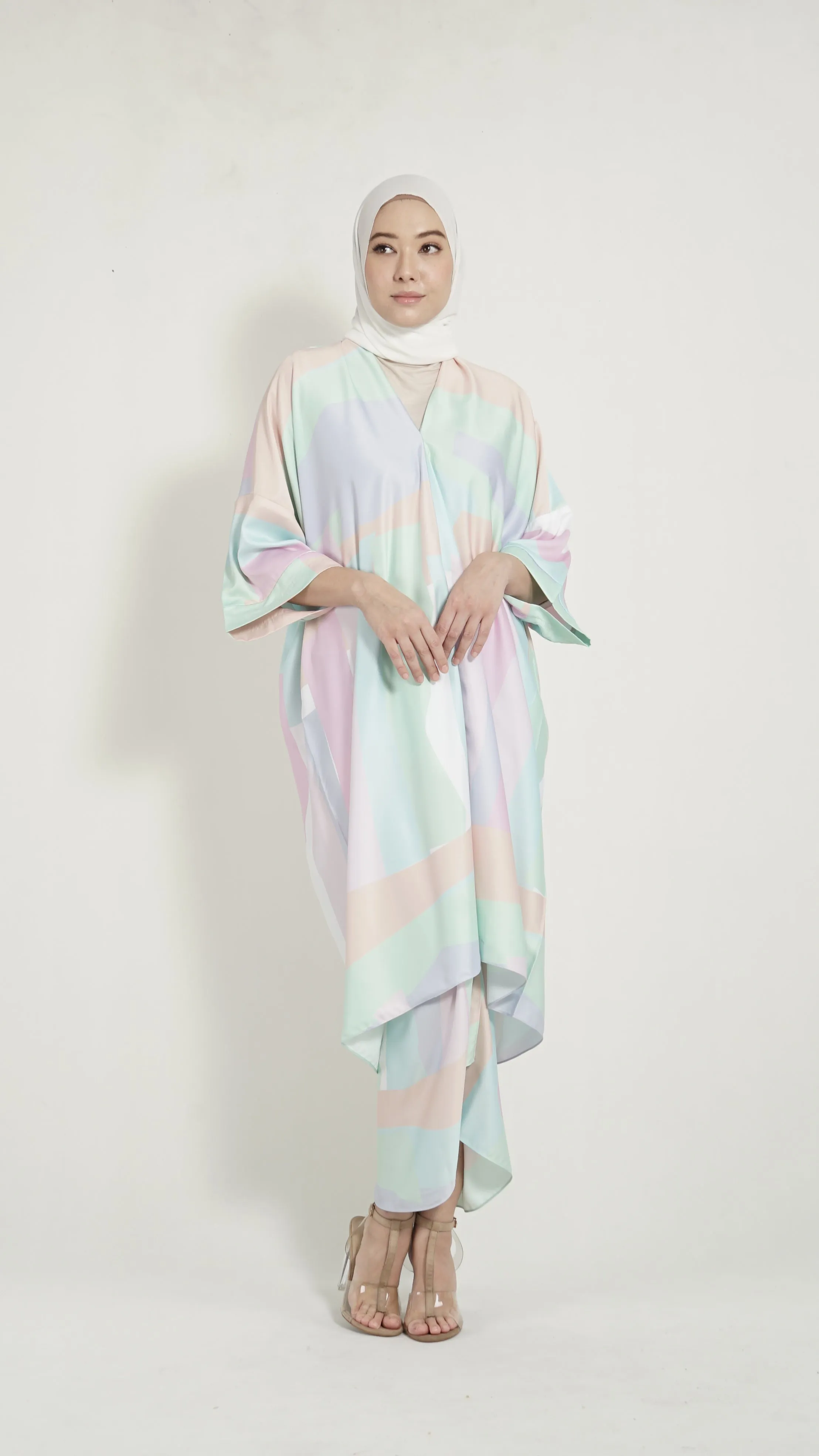 Ayana Top Pastel Green Geometry