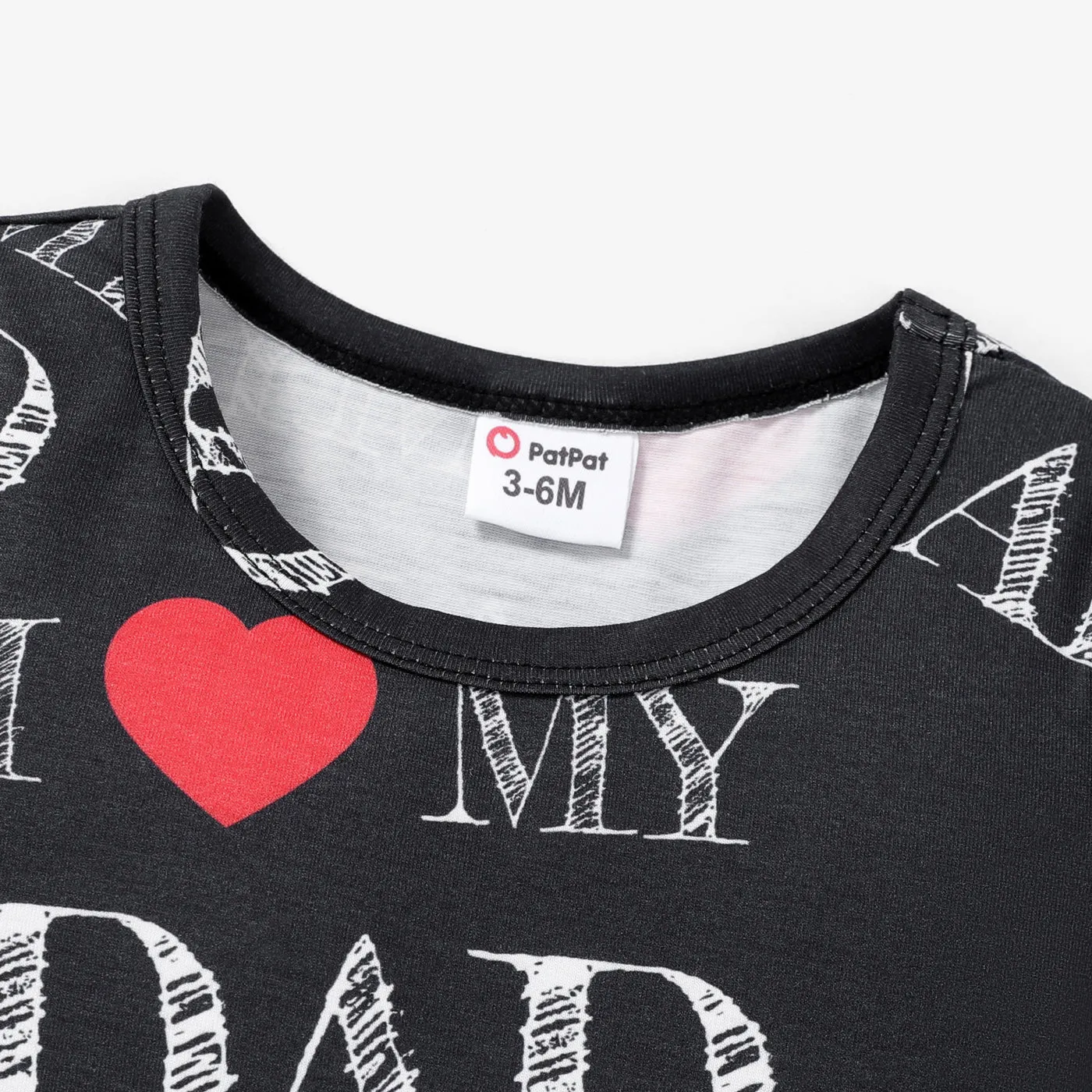 Baby Boy/Girl Allover Letter & Heart Print Short-sleeve Naia™ Romper