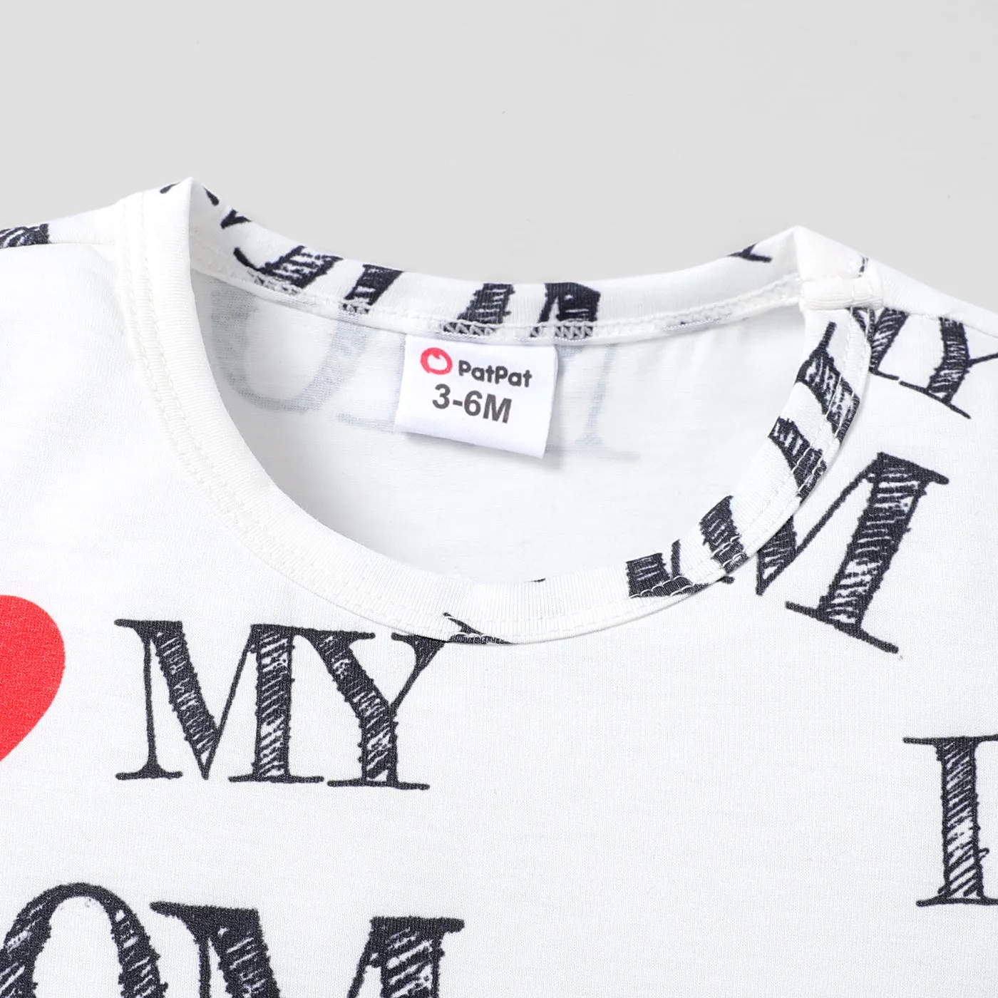 Baby Boy/Girl Allover Letter & Heart Print Short-sleeve Naia™ Romper