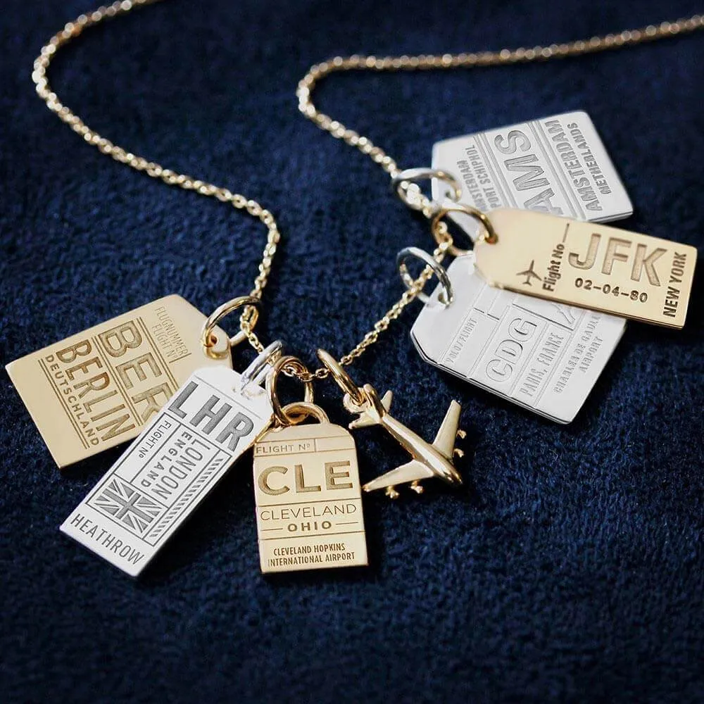 Berlin Germany BER Luggage Tag Charm Solid Gold