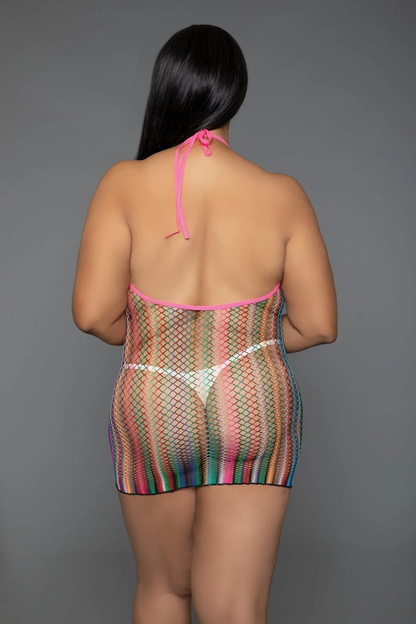 BeWicked Women's Rainbow Halter Minidress BWB42