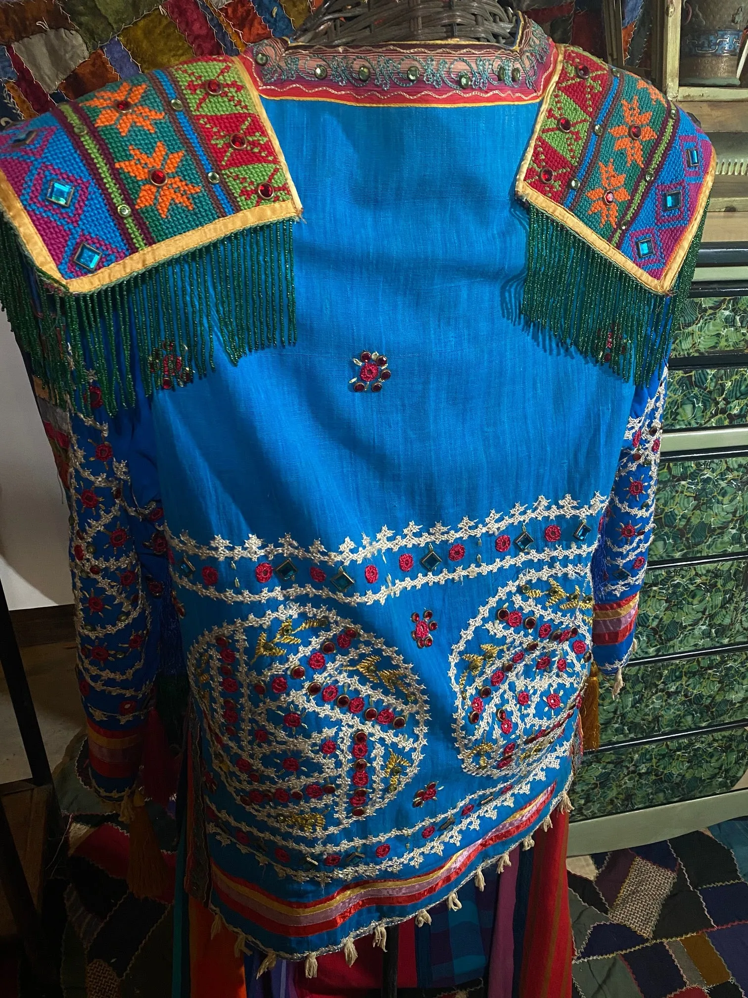 Bill Whitten Designed Tunic and Cocktails Ribbon Skirt 1970's
