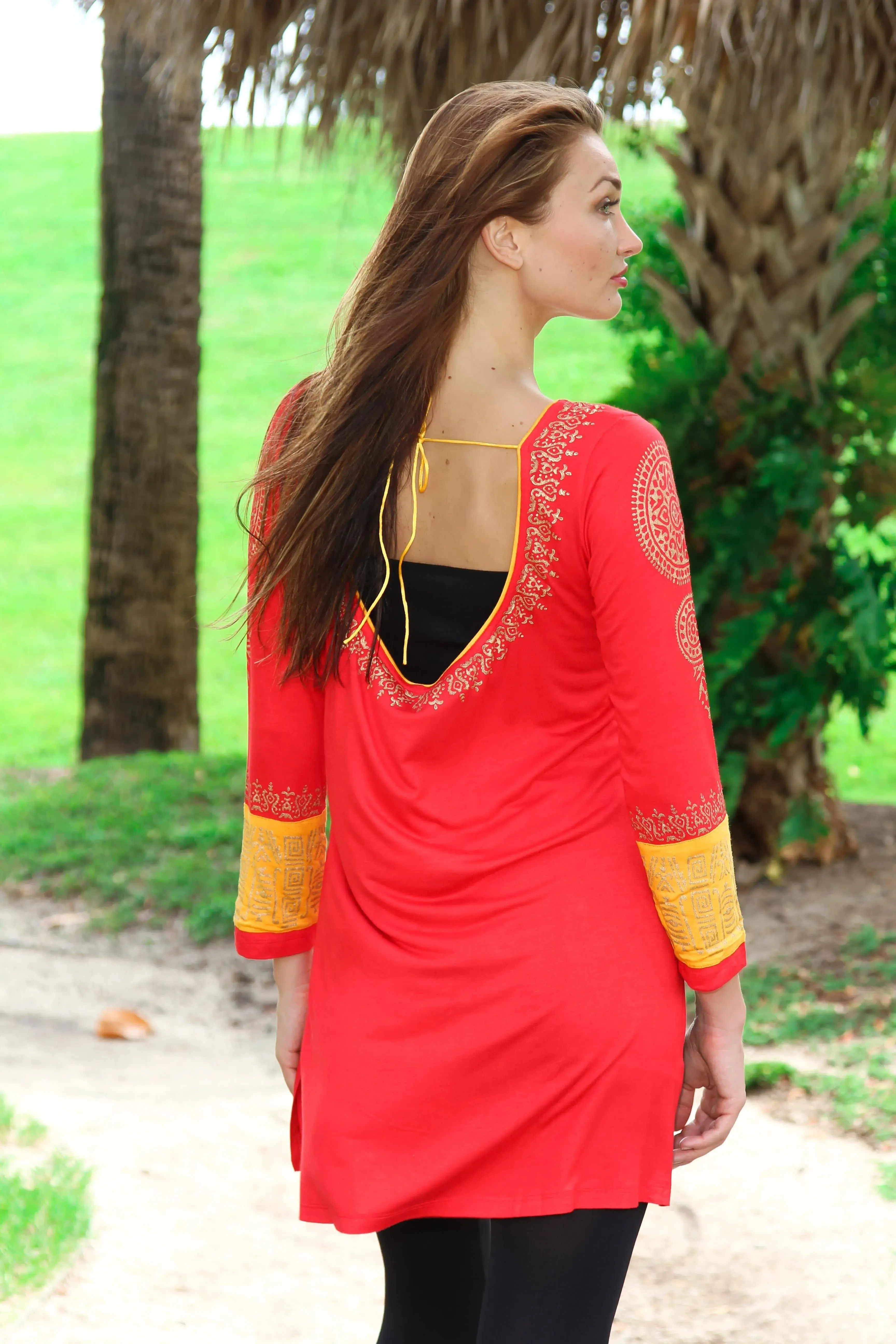 Block Printed knitted Tunic