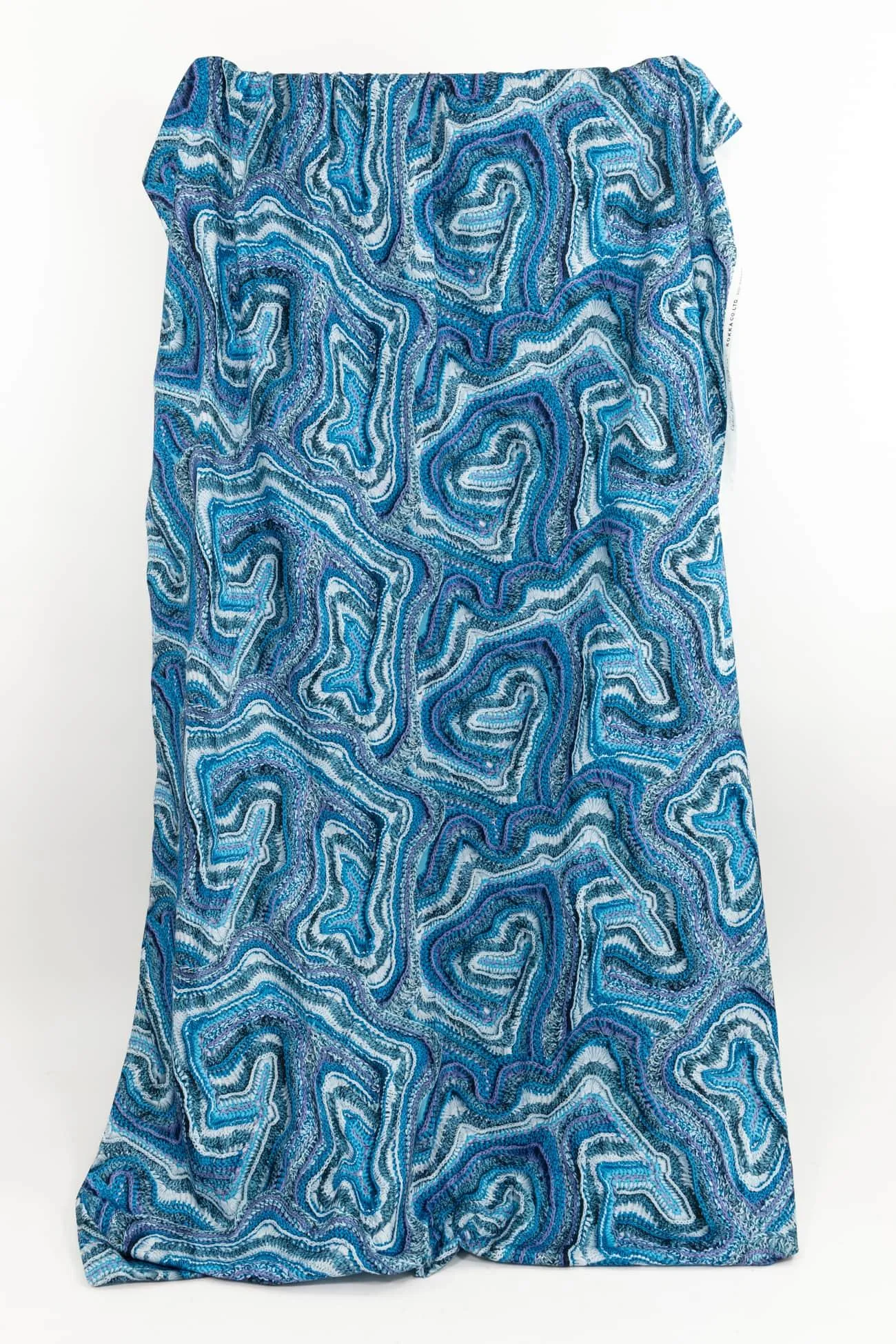 Blue Faux Crochet Japanese Cotton - ENDCUT