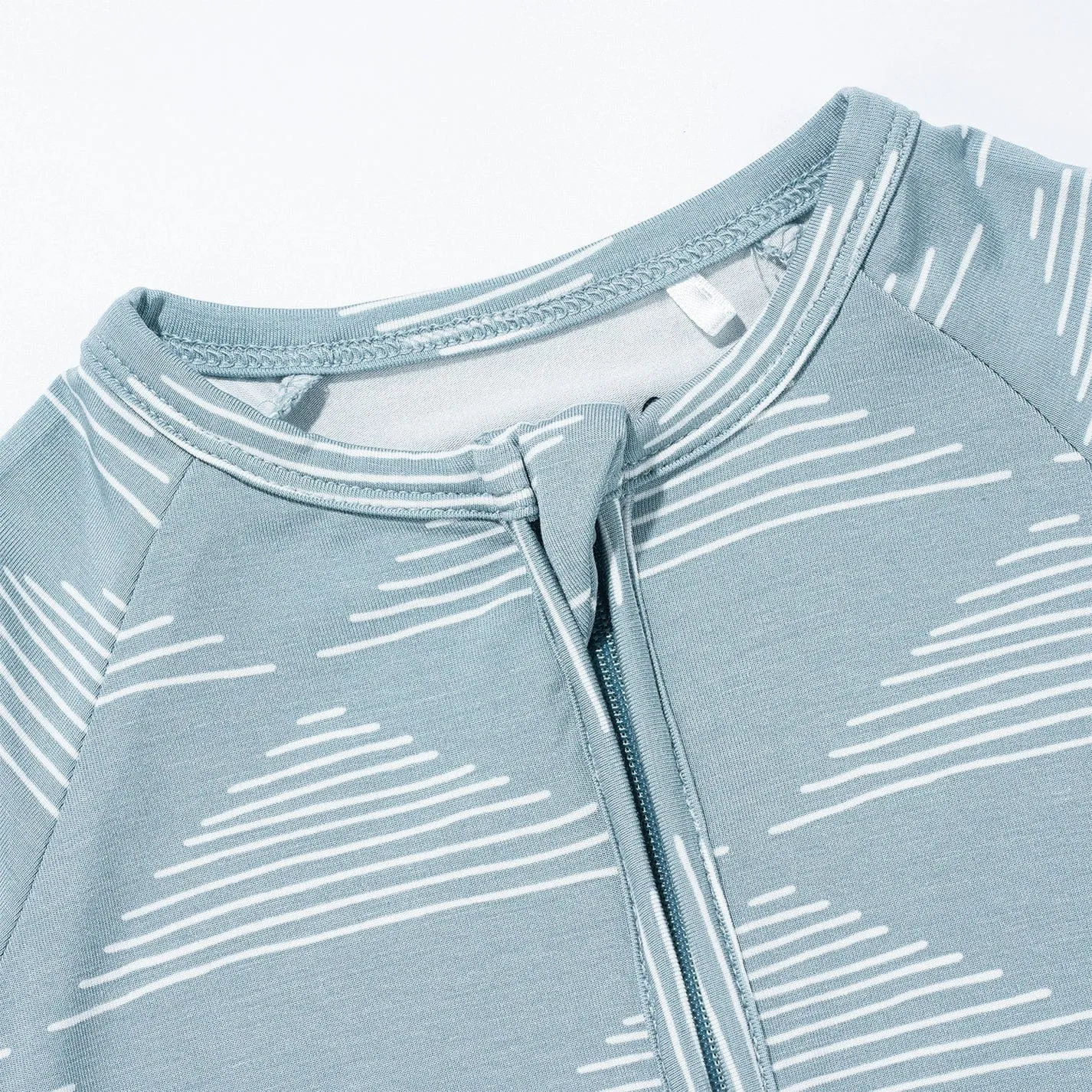 Blue Triangles Zip Romper