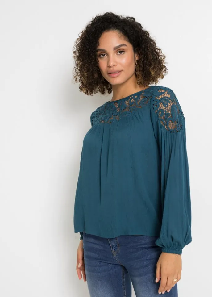 Bodyflirt lace tunic, blue