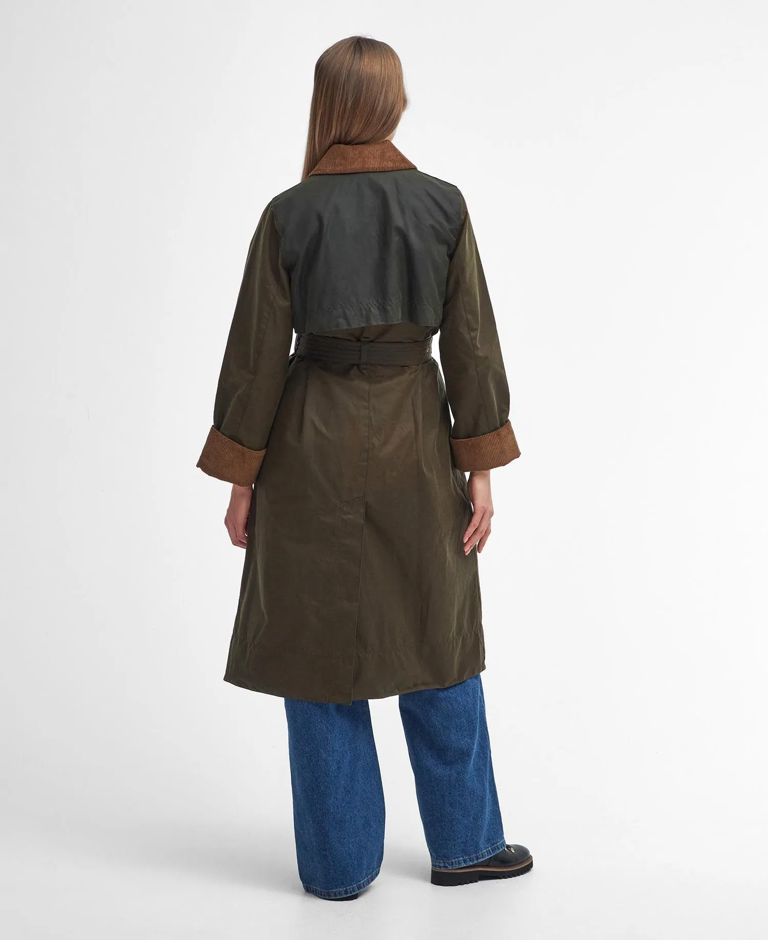 Brackley Waxed Trench Coat Beech/Archive Olive/Ancient
