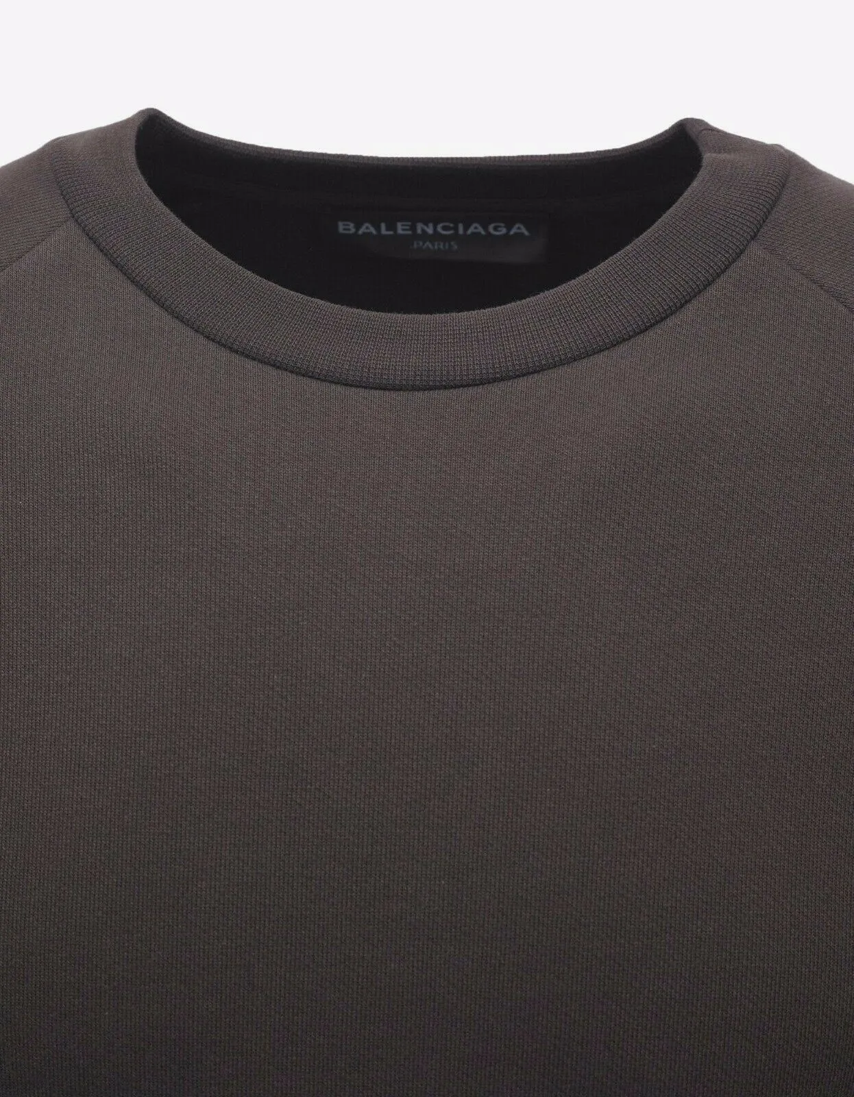 Brown Shrunk Crew Neck Sweatshirt