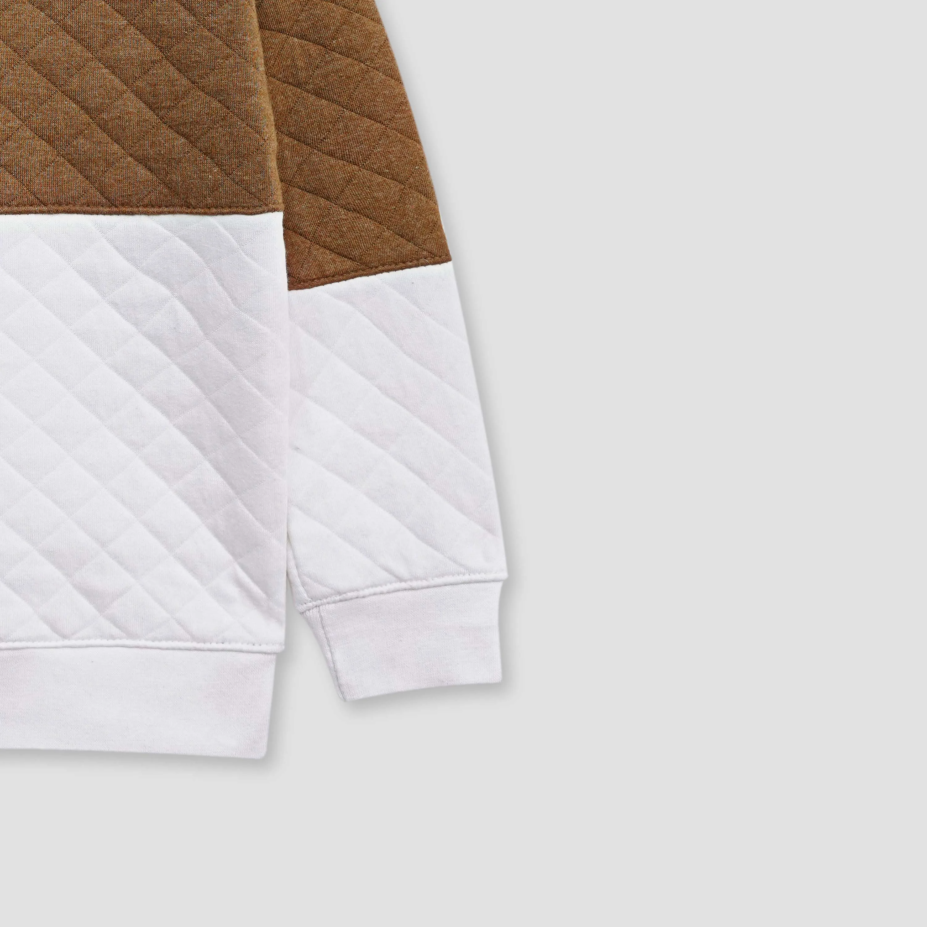 Brown/off-white quilting Sweatshirt for Kids