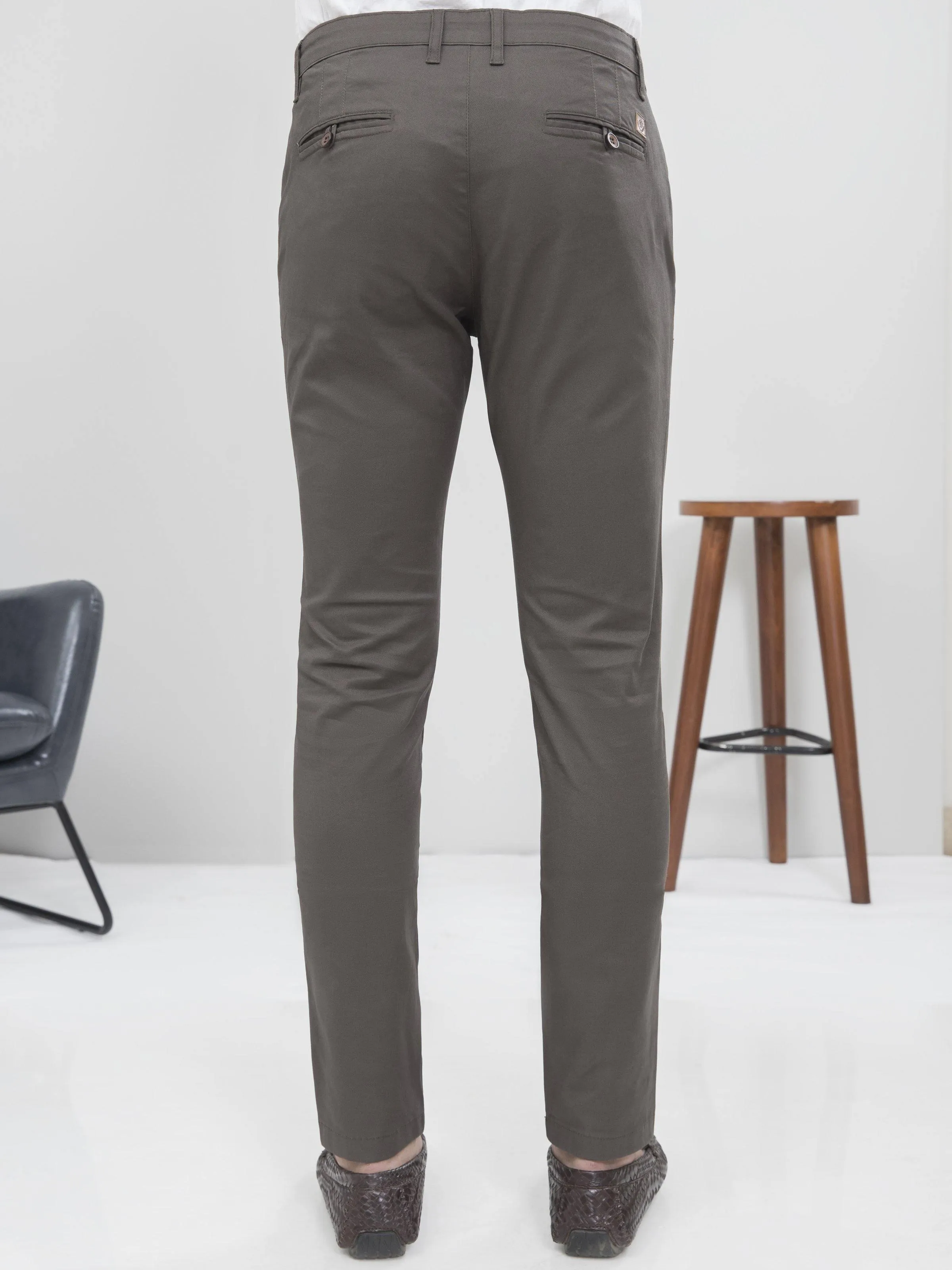 CASUAL PANT SLIM FIT GREEN GREY