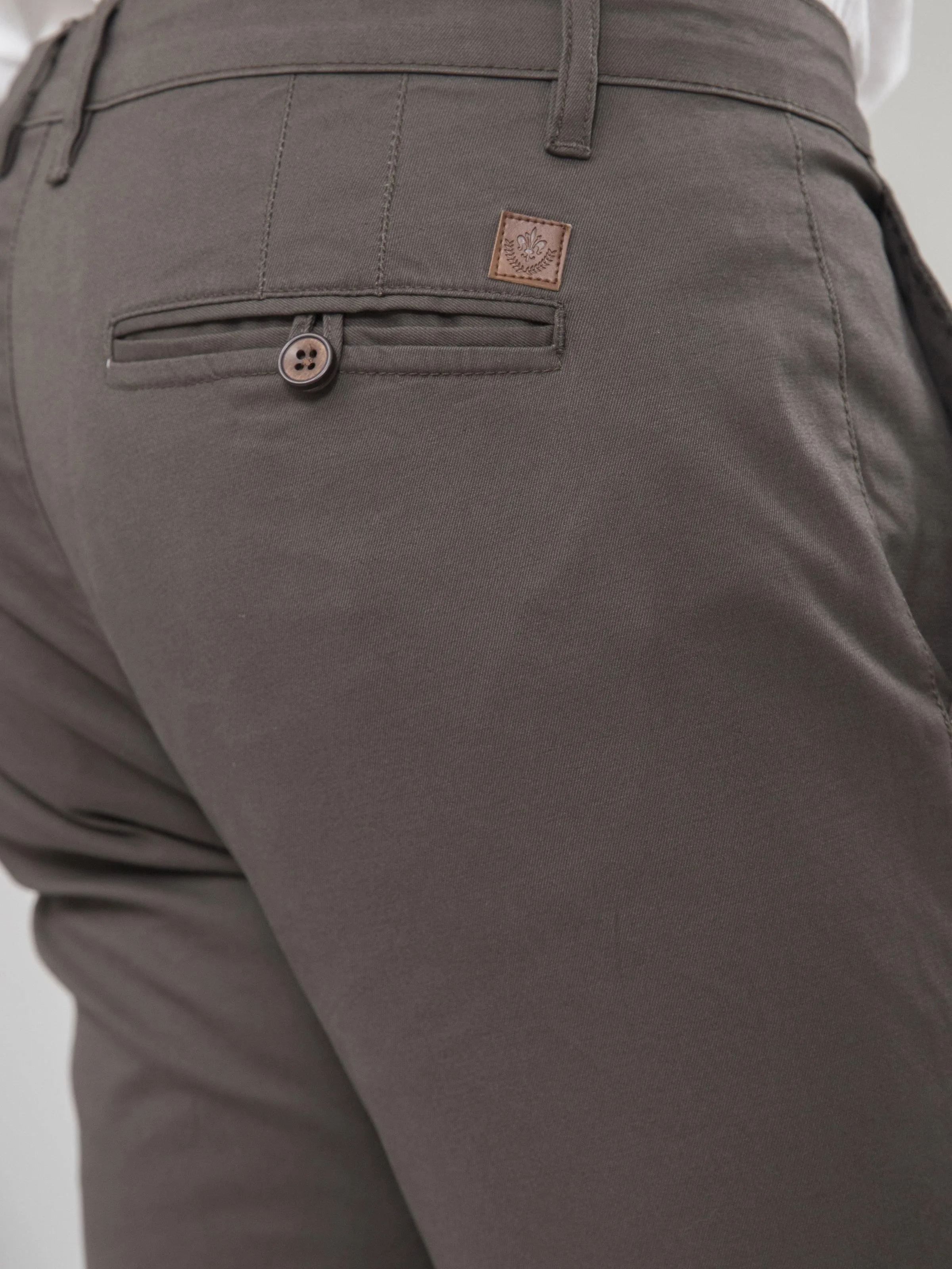 CASUAL PANT SLIM FIT GREEN GREY