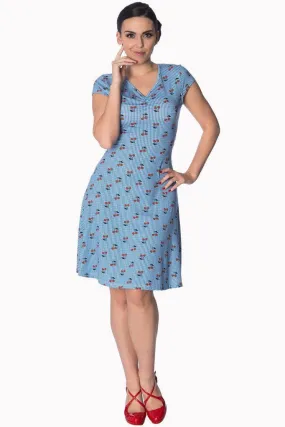 Cherry Love Cap Sleeve Dress