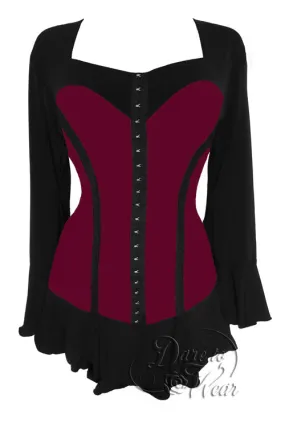 Corsetta Top in Burgundy