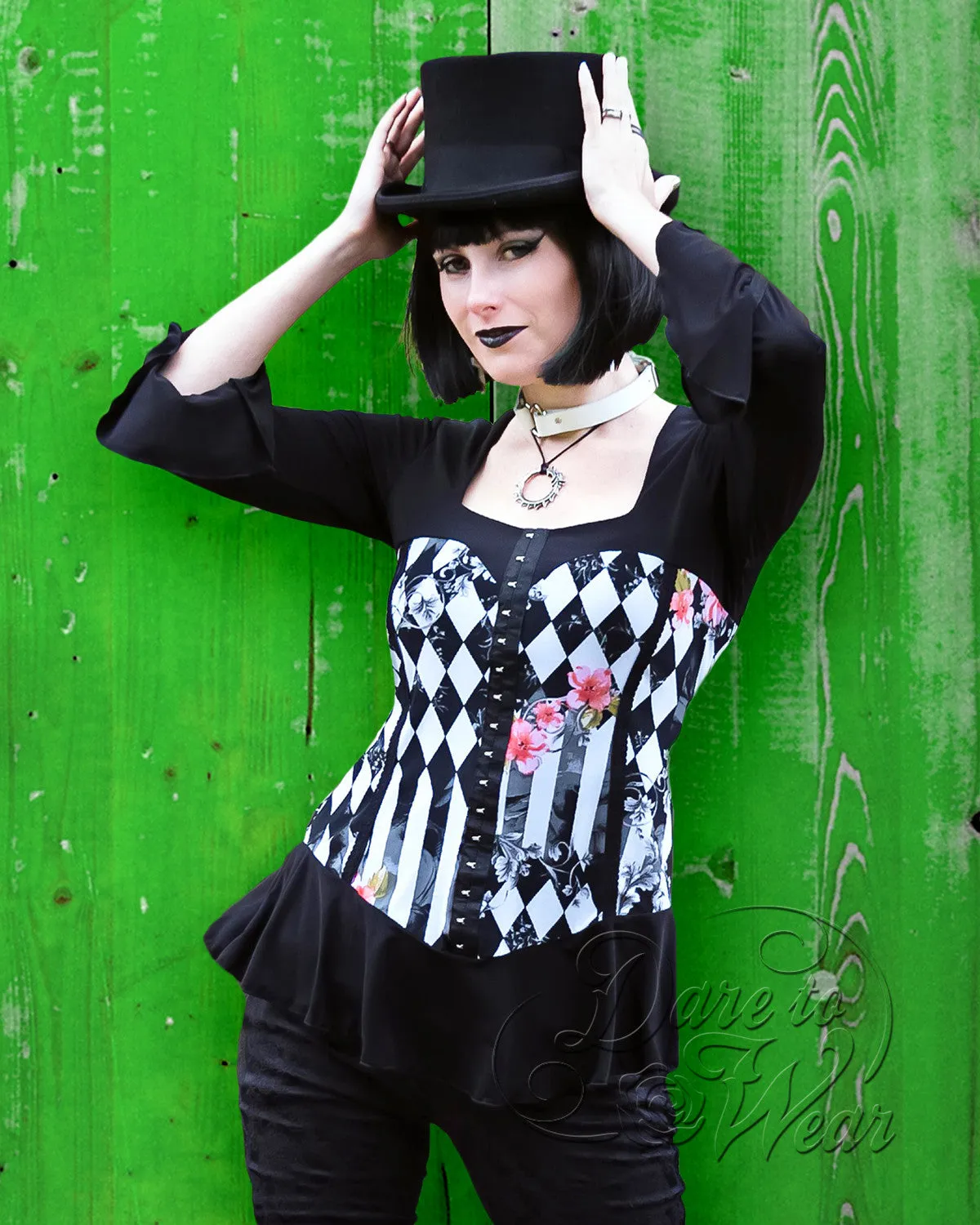 Corsetta Top in Red Rose