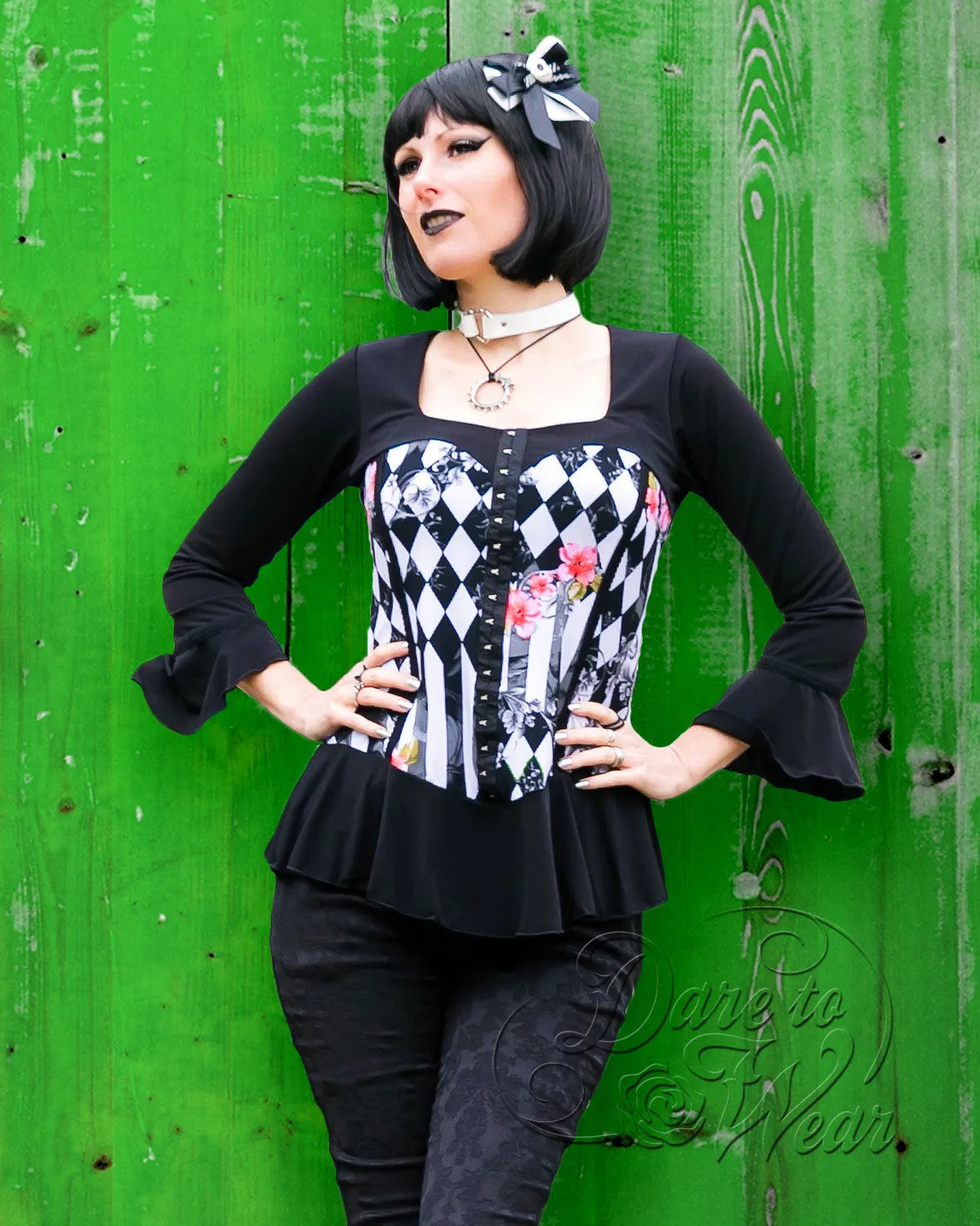 Corsetta Top in Red Rose