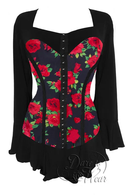 Corsetta Top in Red Rose