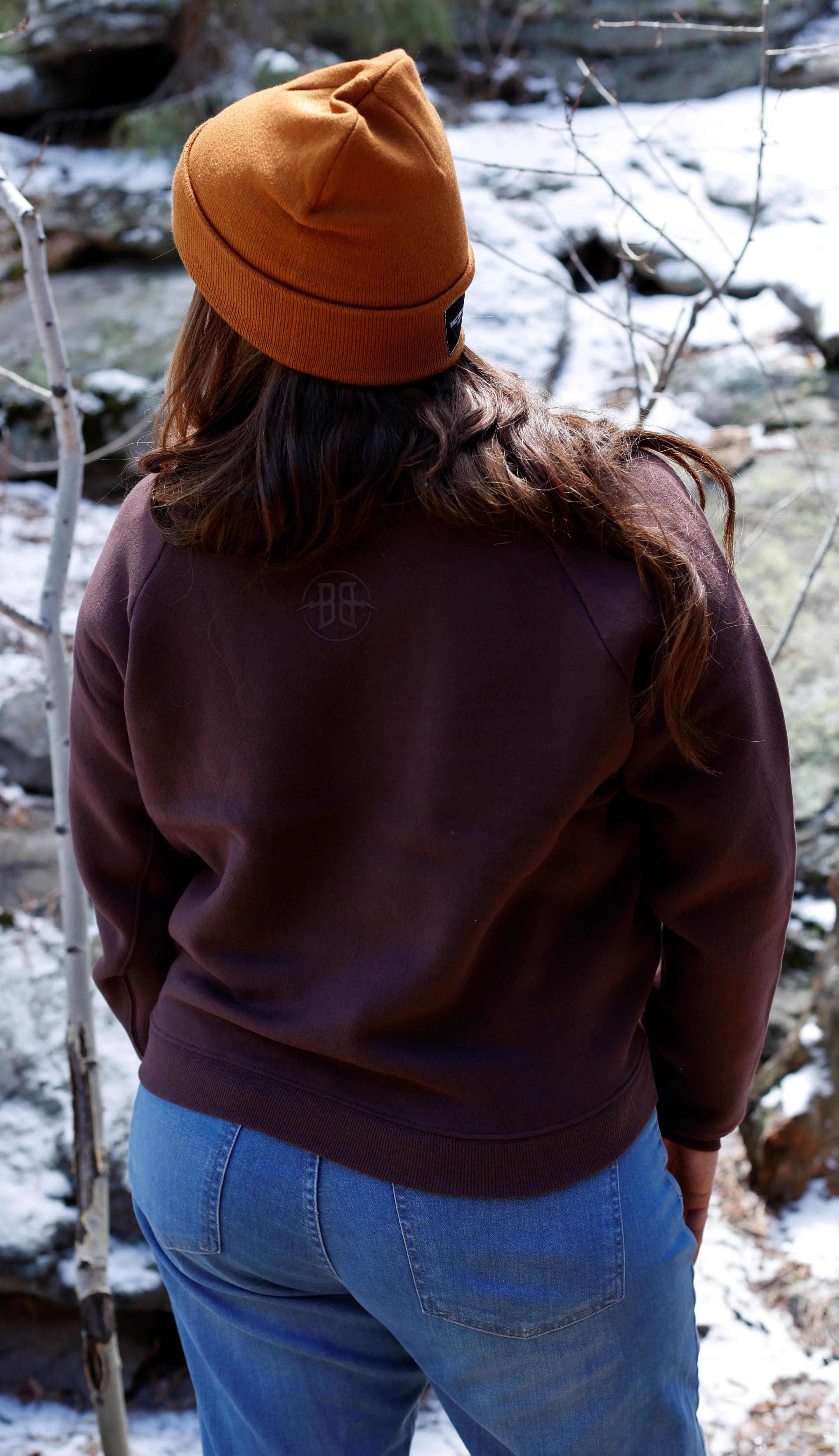 Crop Sweatshirt - Brown