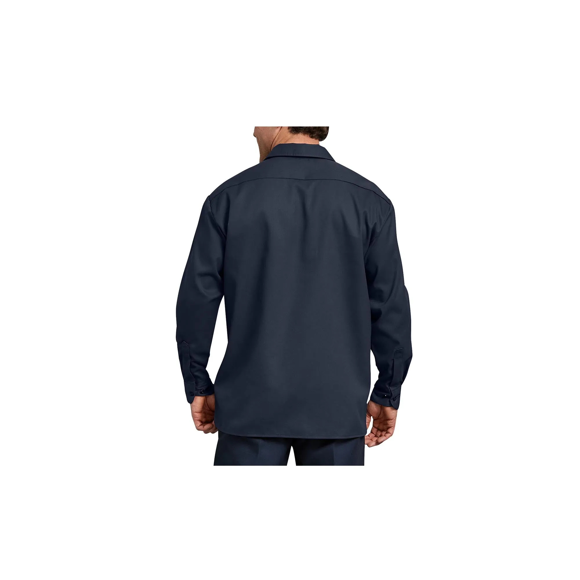 Dickies FLEX Relaxed Fit Long Sleeve Twill Work Shirt Dark Navy
