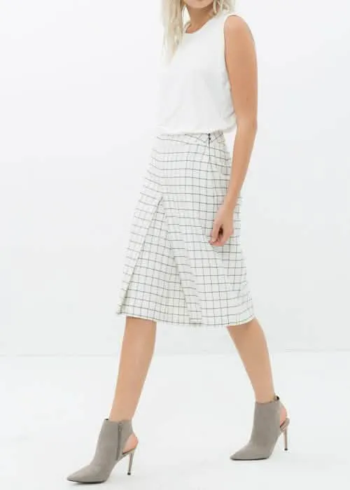 Elegant Square Jacquard Wide Leg Trousers for Women