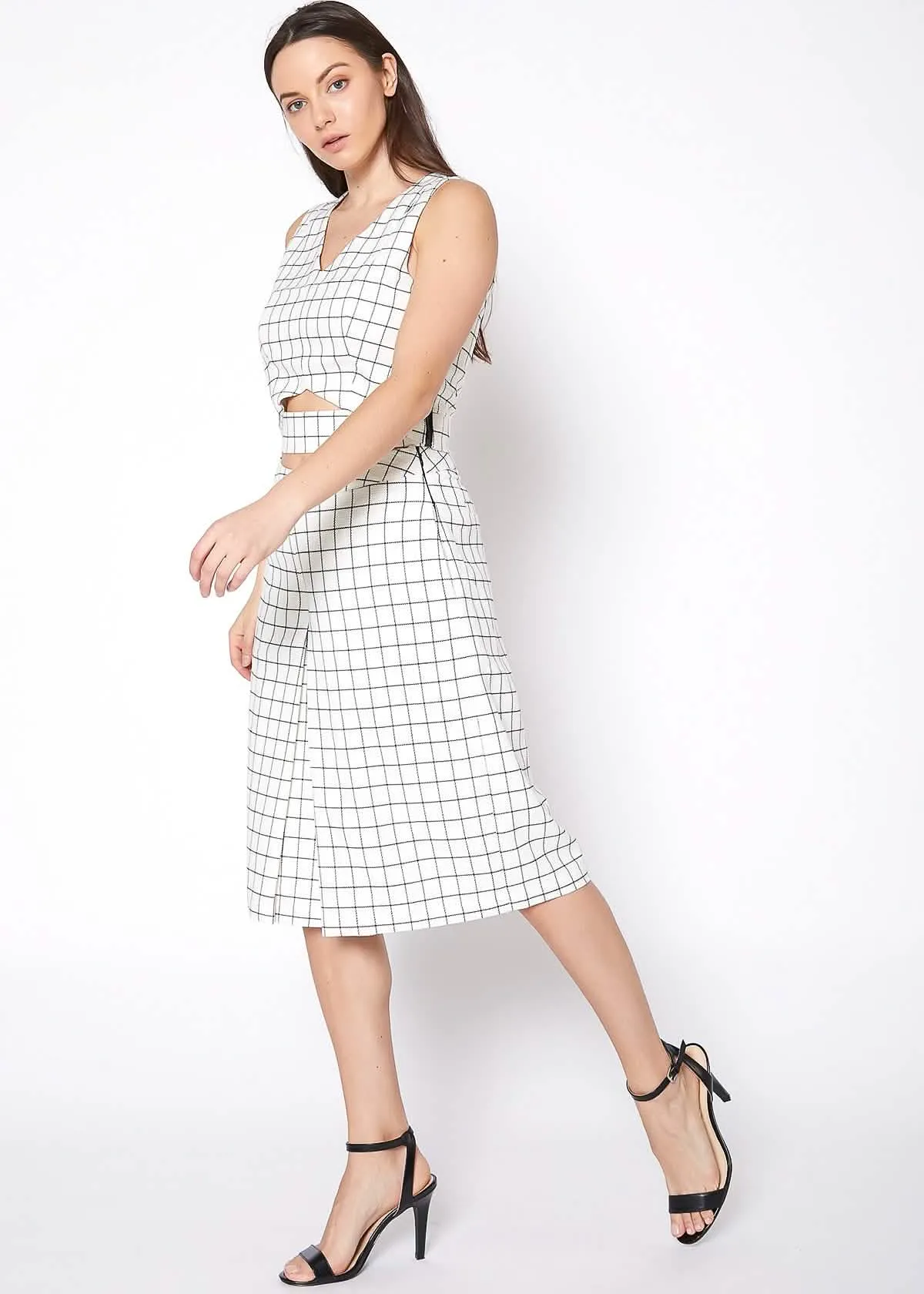 Elegant Square Jacquard Wide Leg Trousers for Women