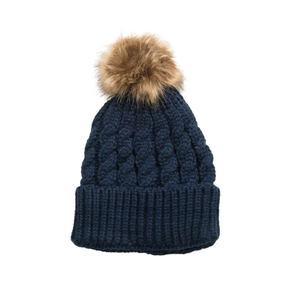Emma Pom Pom Knitted Hat - Womens