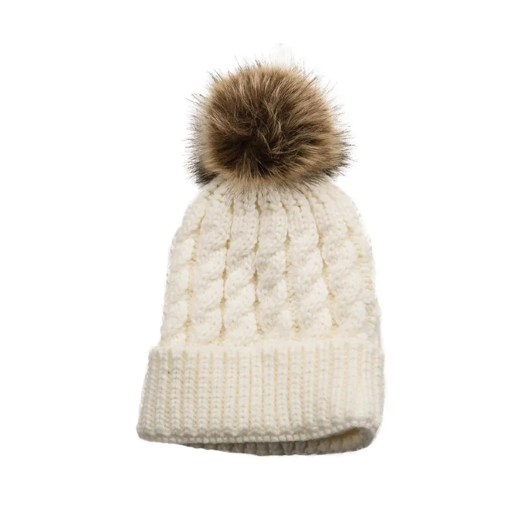 Emma Pom Pom Knitted Hat - Womens