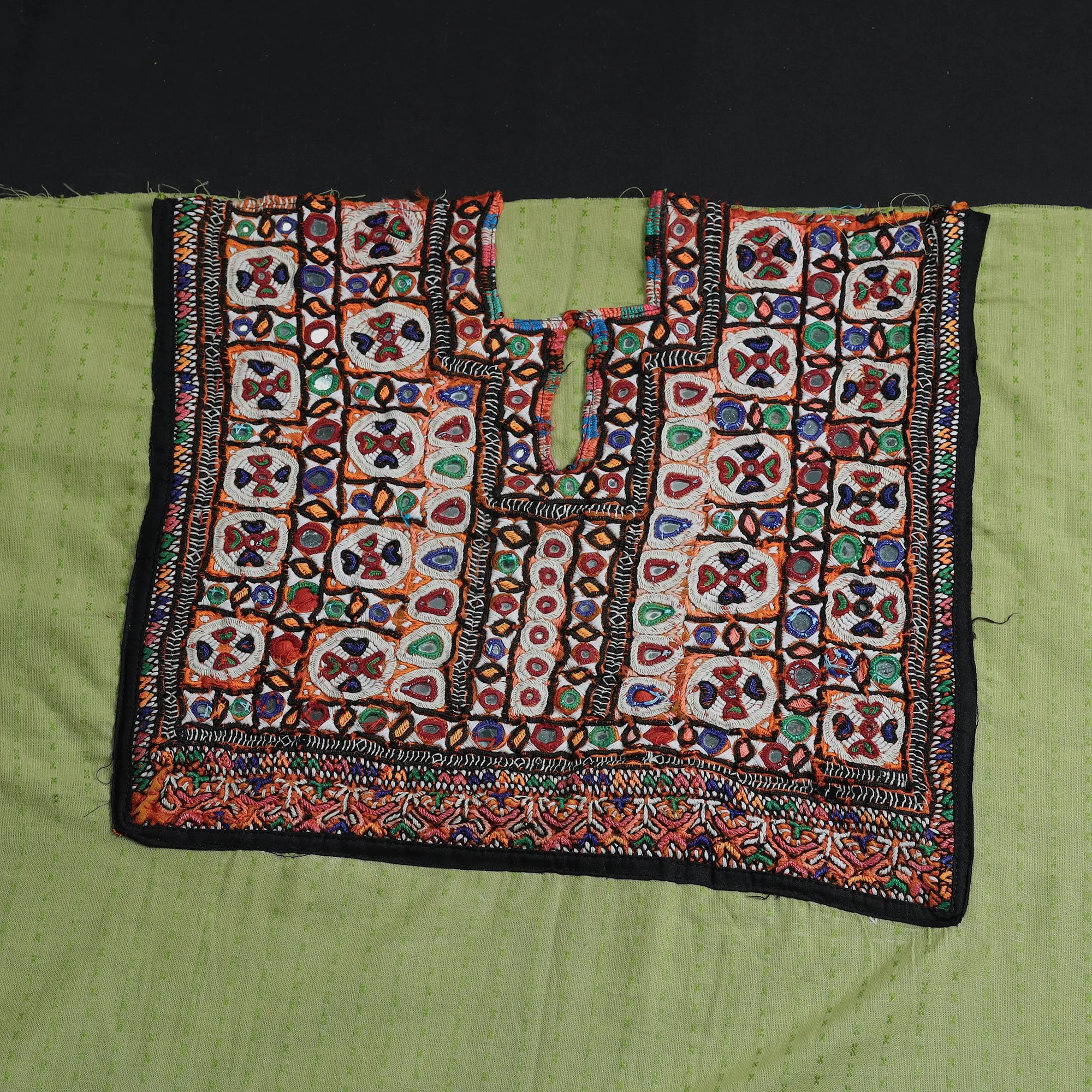 Exclusive! Kutch Embroidery Work Cotton Kurta Material - 2.5 Meter
