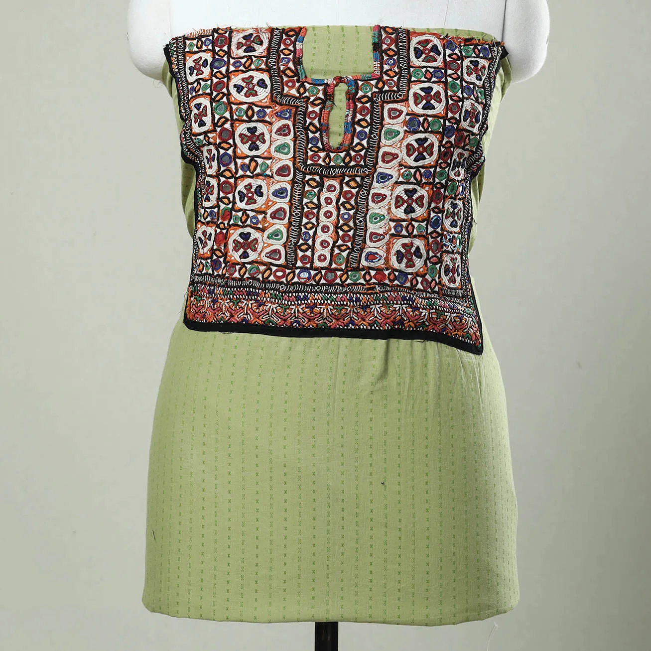 Exclusive! Kutch Embroidery Work Cotton Kurta Material - 2.5 Meter