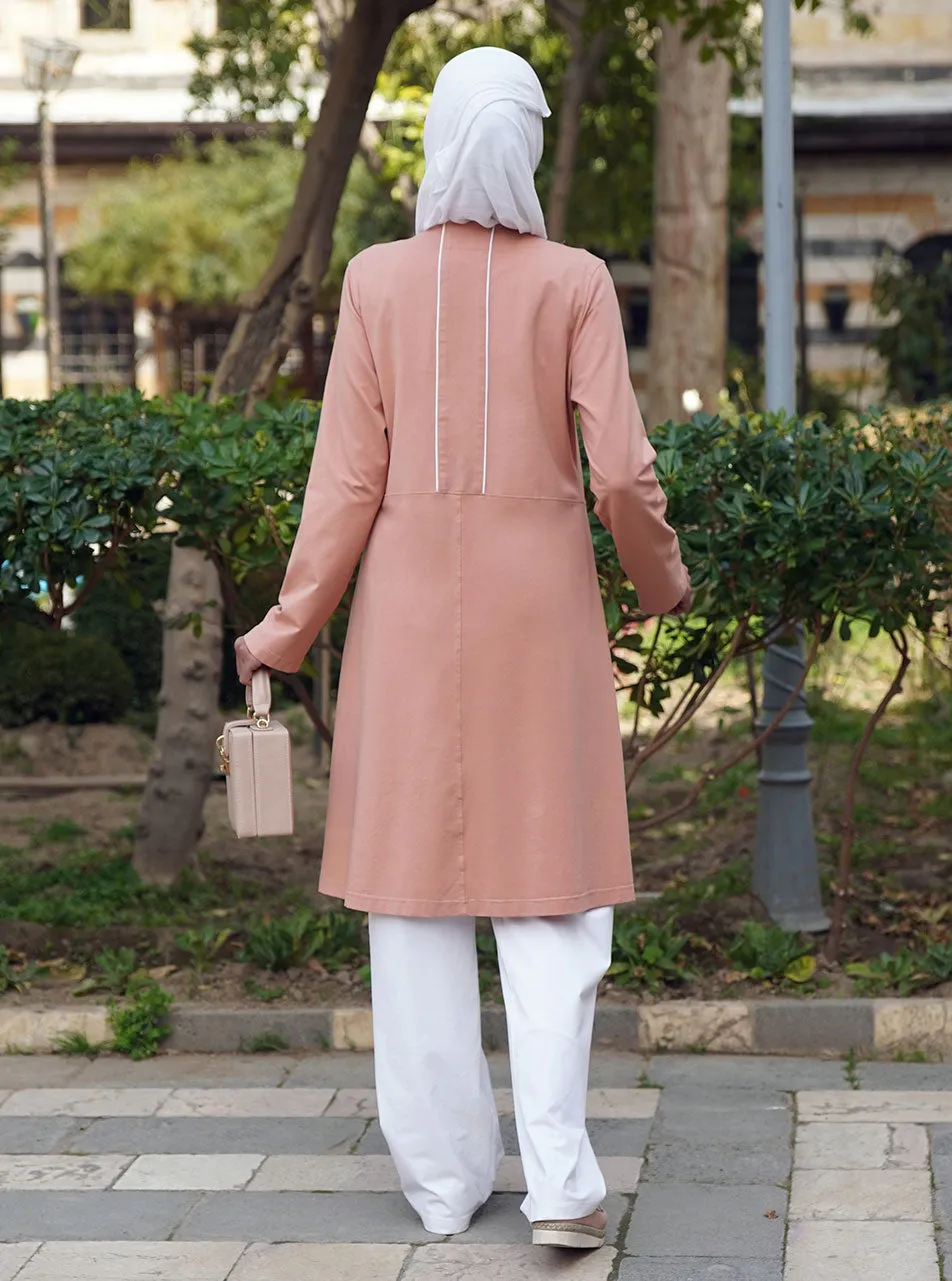 Faux Crossover Jersey Tunic