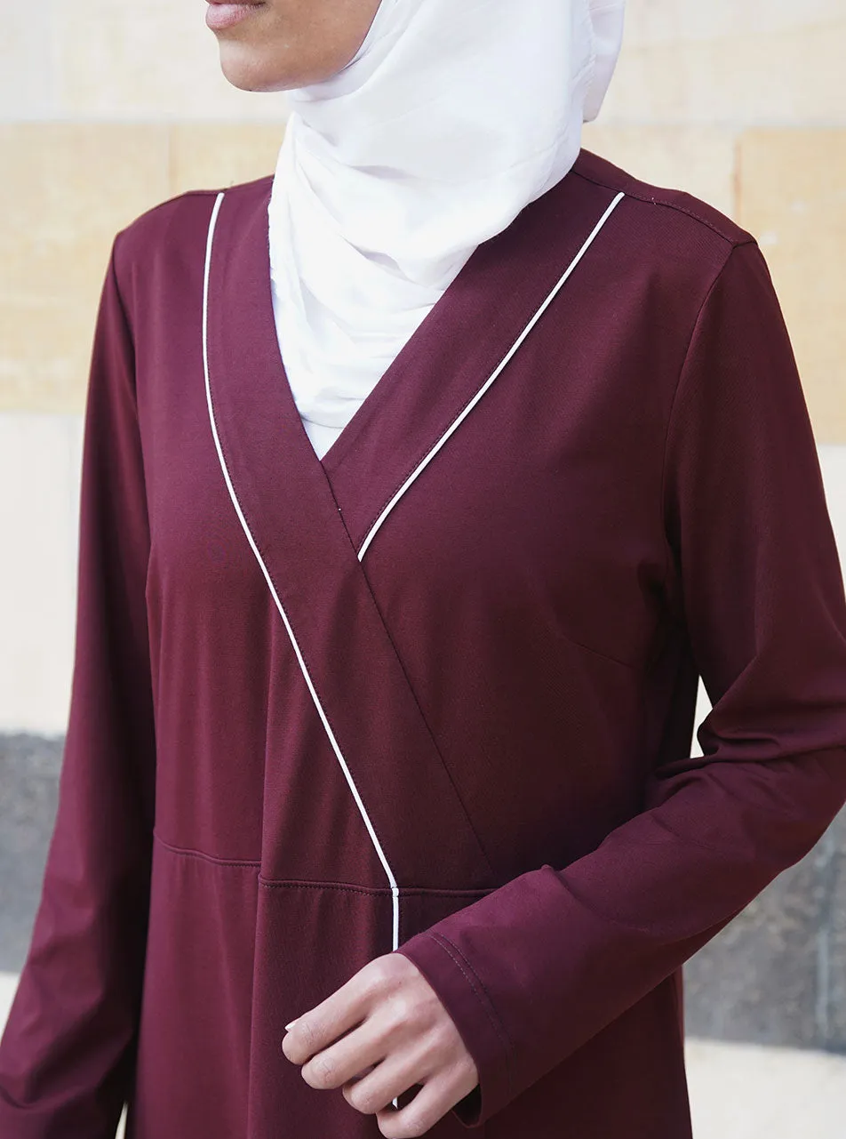 Faux Crossover Jersey Tunic