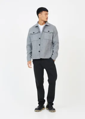 FAUX WOOL BUTTON THROUGH SHACKET