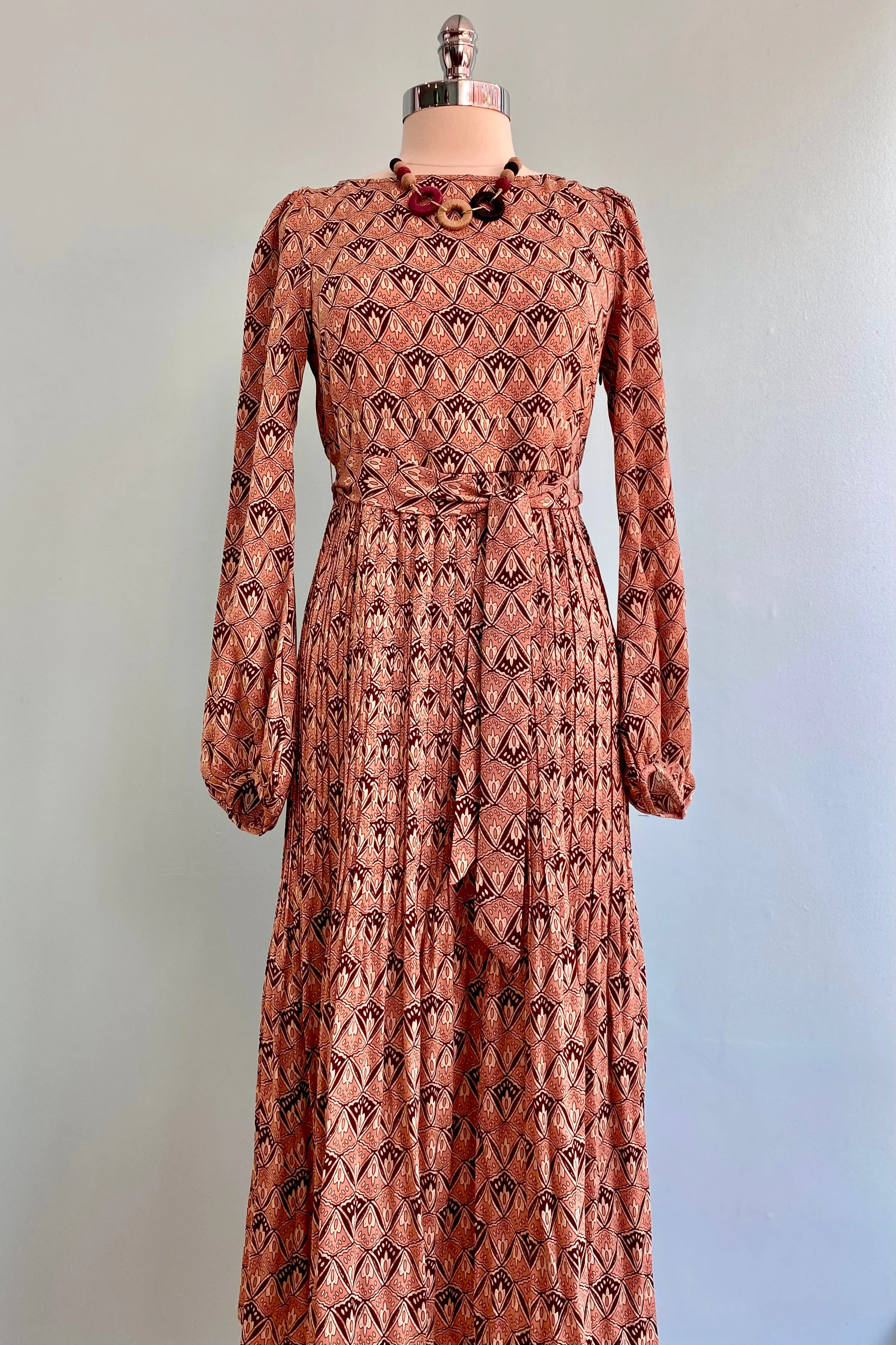 Final Sale Fanfare Cream and Brown Bounty Dress by Traffic People
